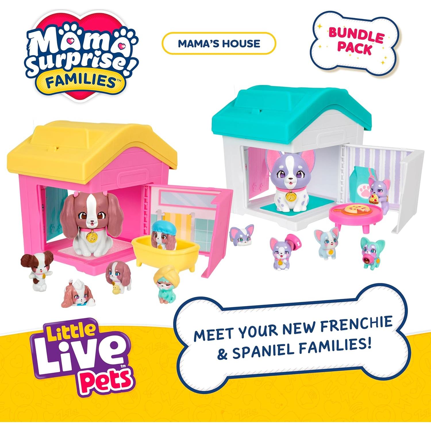 Conjunto de Juego Casa de Perros Little Live Pets Frenchie y Spaniel