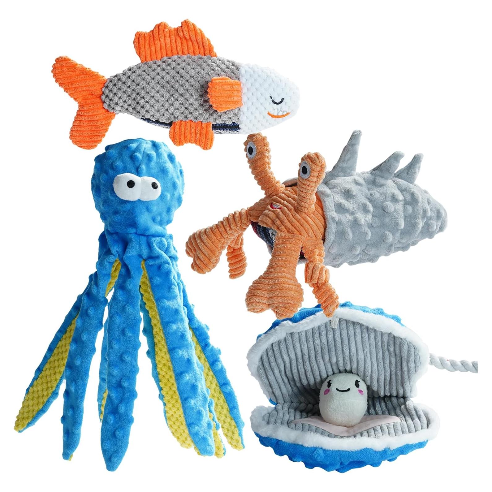 Juguetes para Perros Nocciola 4 Piezas Oceánicas Duraderos