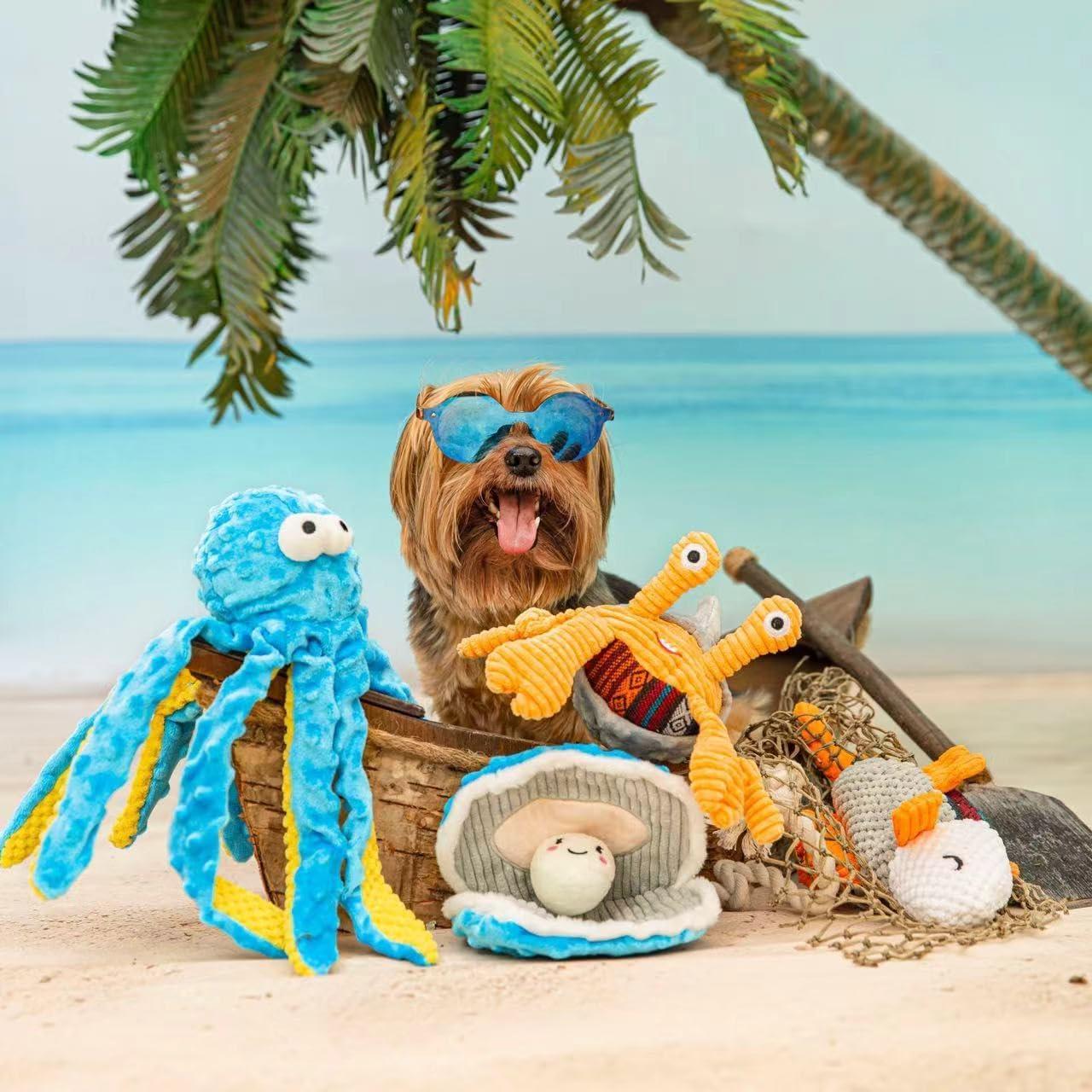 Juguetes para Perros Nocciola 4 Piezas Oceánicas Duraderos