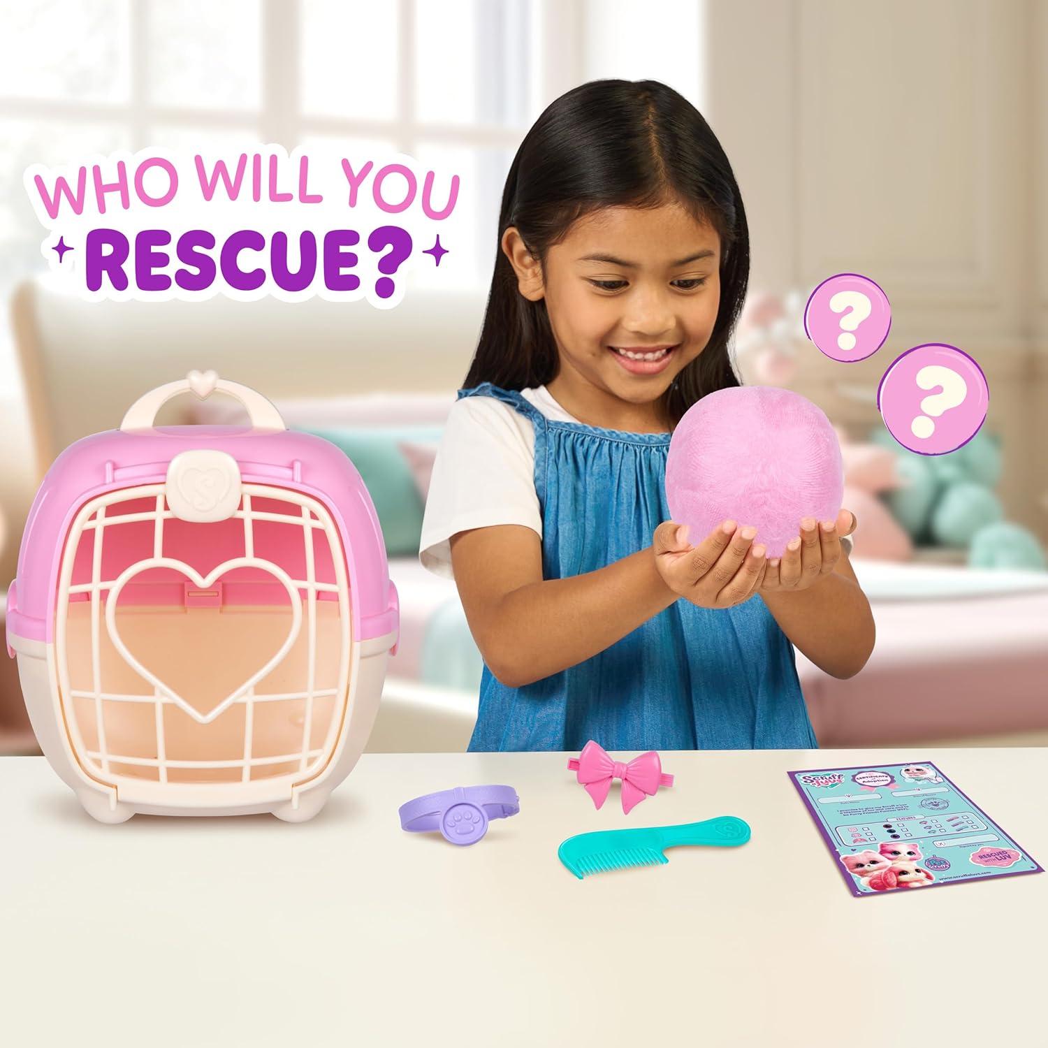 ScruffaLuvs Peluche de Mascota Rosa - Juguete Misterioso 19 cm