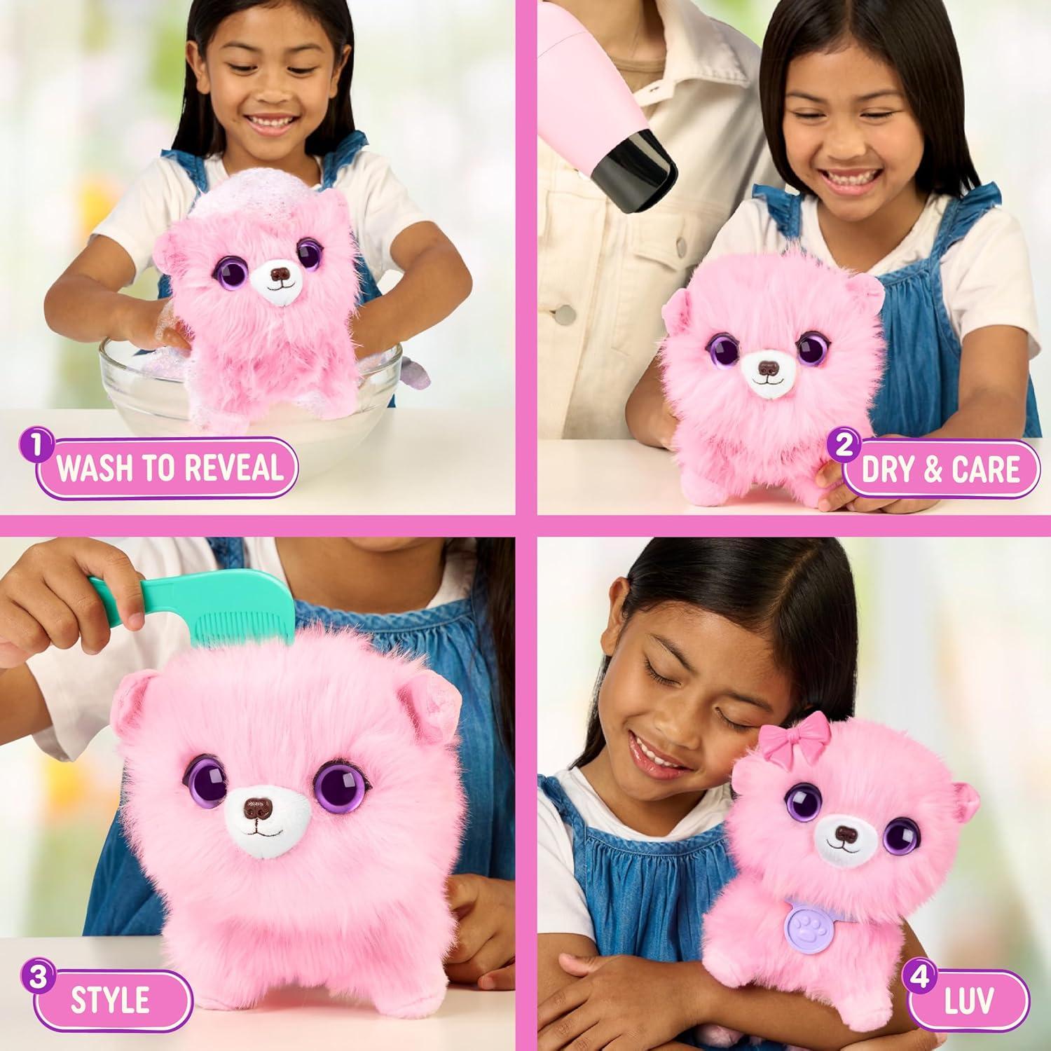 ScruffaLuvs Peluche de Mascota Rosa - Juguete Misterioso 19 cm