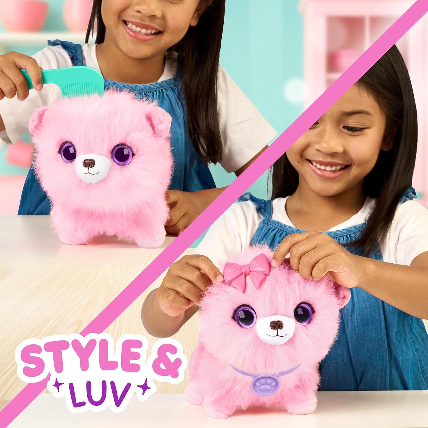ScruffaLuvs Peluche de Mascota Rosa - Juguete Misterioso 19 cm