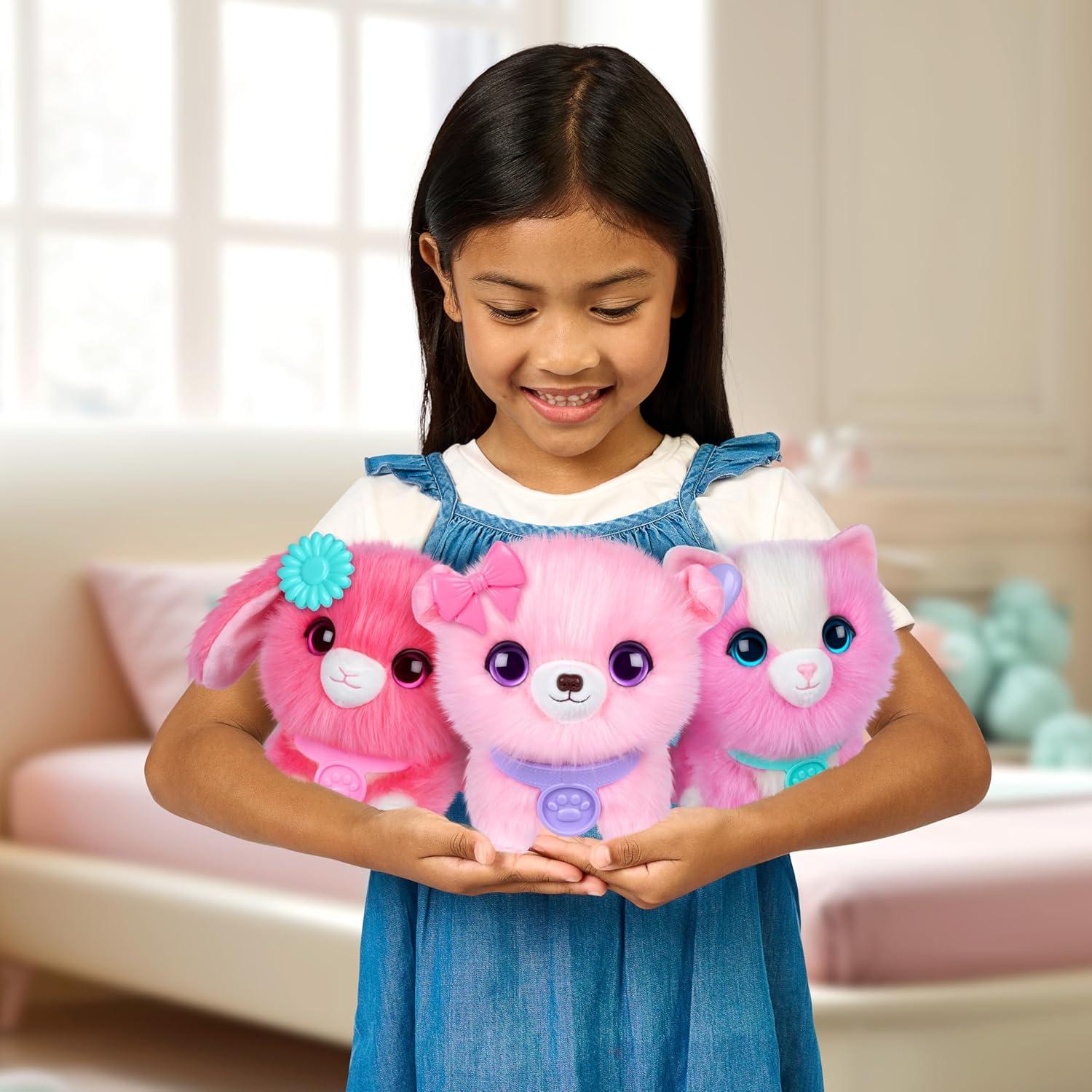 ScruffaLuvs Peluche de Mascota Rosa - Juguete Misterioso 19 cm