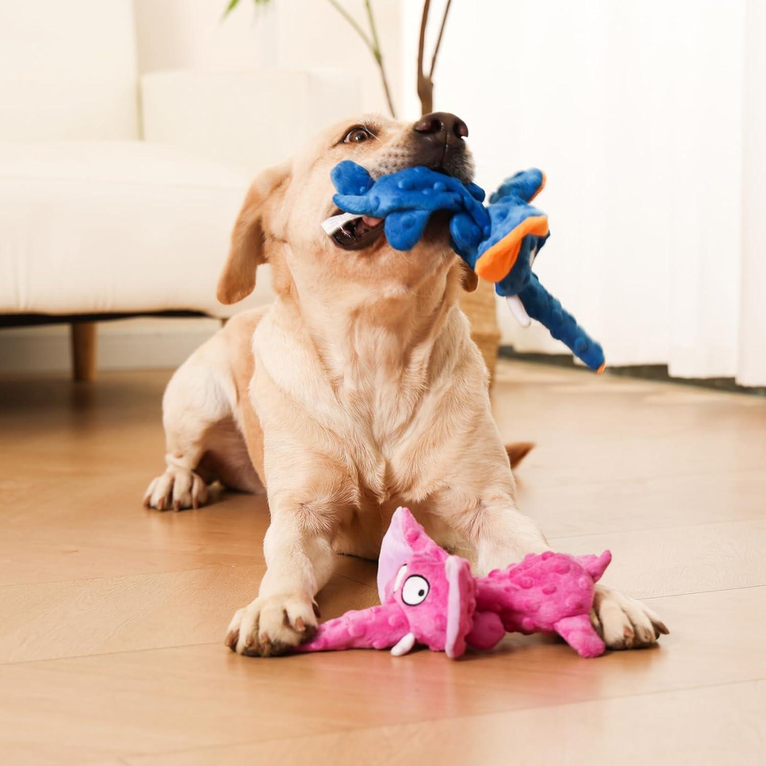 Juguete para Perros Elefante Azul Sin Relleno 30cm Yangzhou