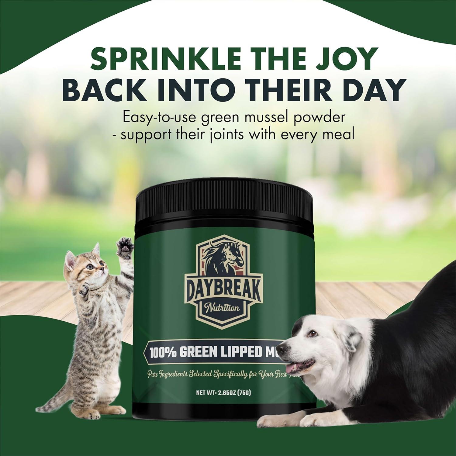 Polvo de Mejillón Verde de Nueva Zelanda Daybreak 150g - Suplemento Articular para Perros y Gatos