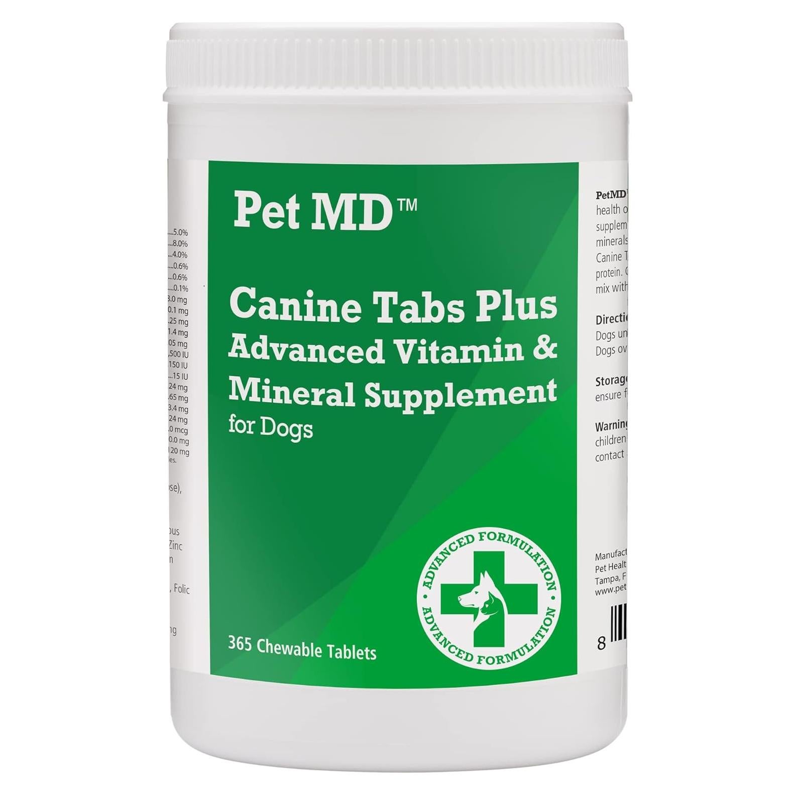 Multivitaminas para Perros Pet MD - 365 Tabletas Masticables