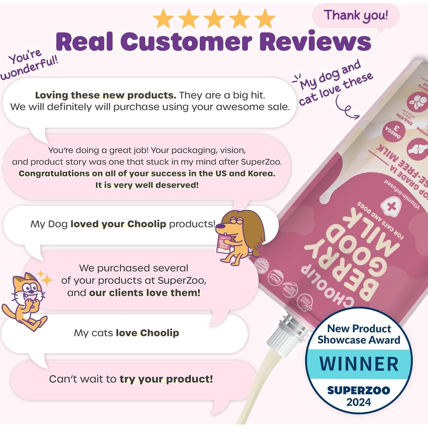 Leche para Mascotas Berry Good Choolip 10 Sobres 200ml