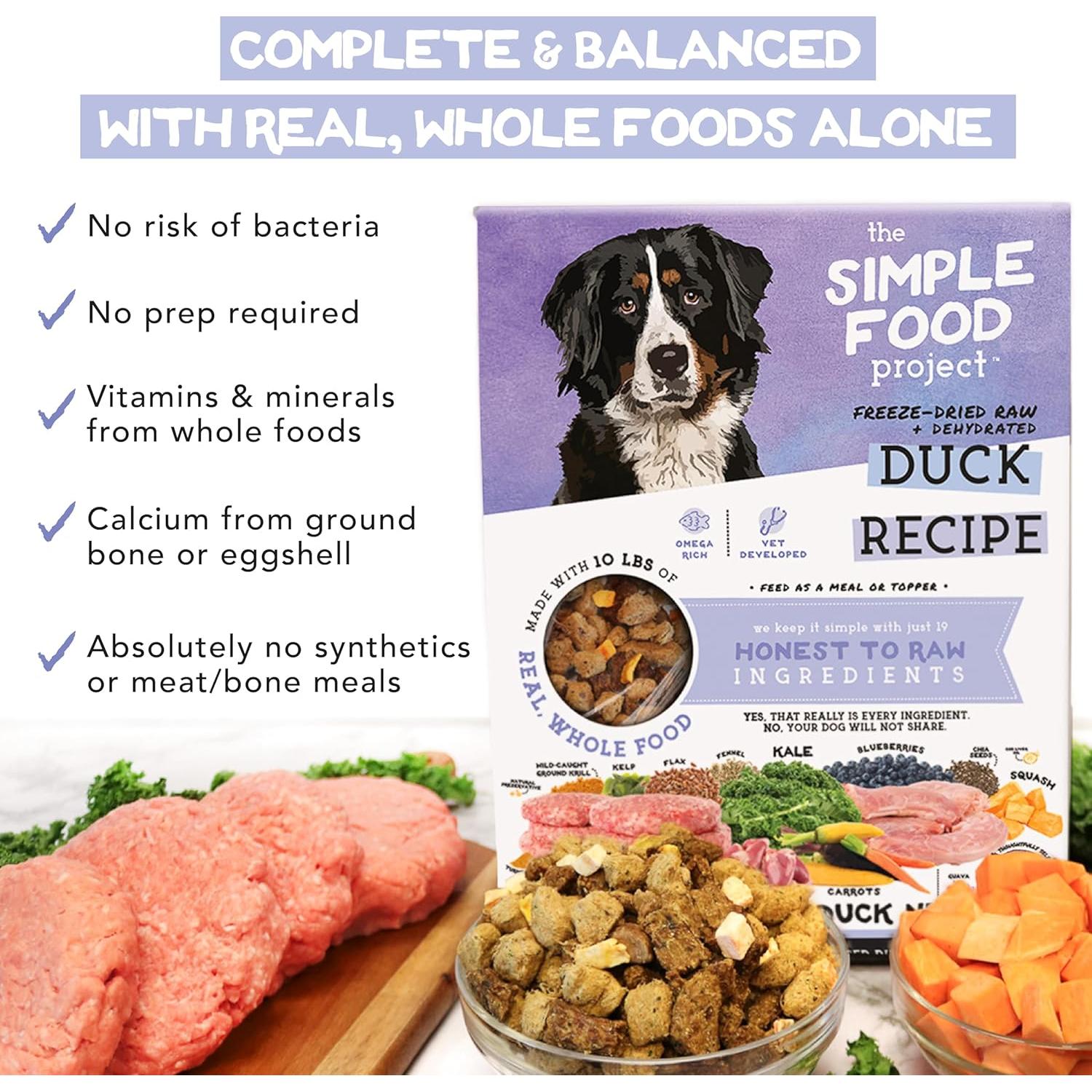 Comida Cruda Liofilizada para Perros Proyecto de Comida Simple - 6 Variedades