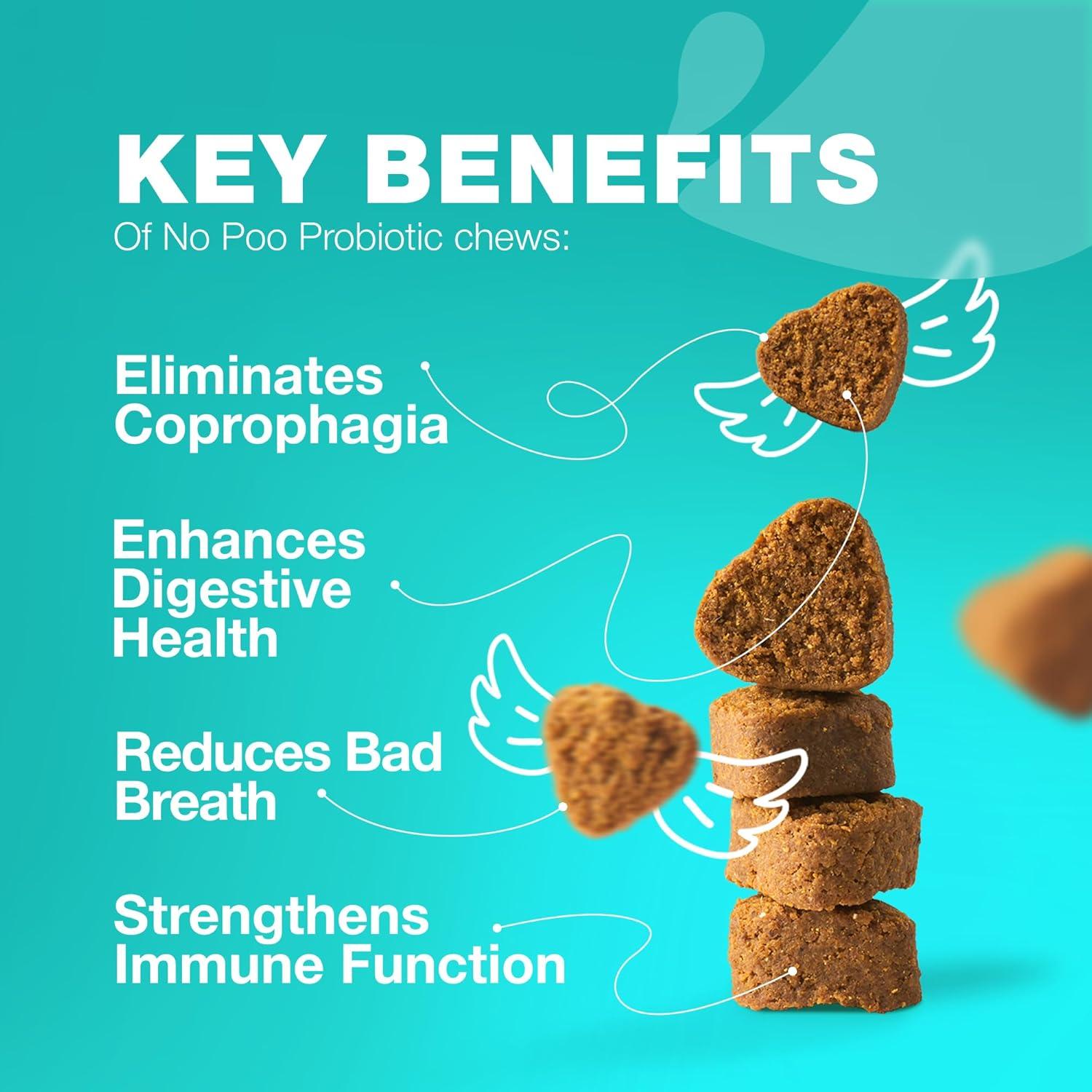 No Poo Chews Chewia - Deterrente de Heces para Perros 180 Unidades