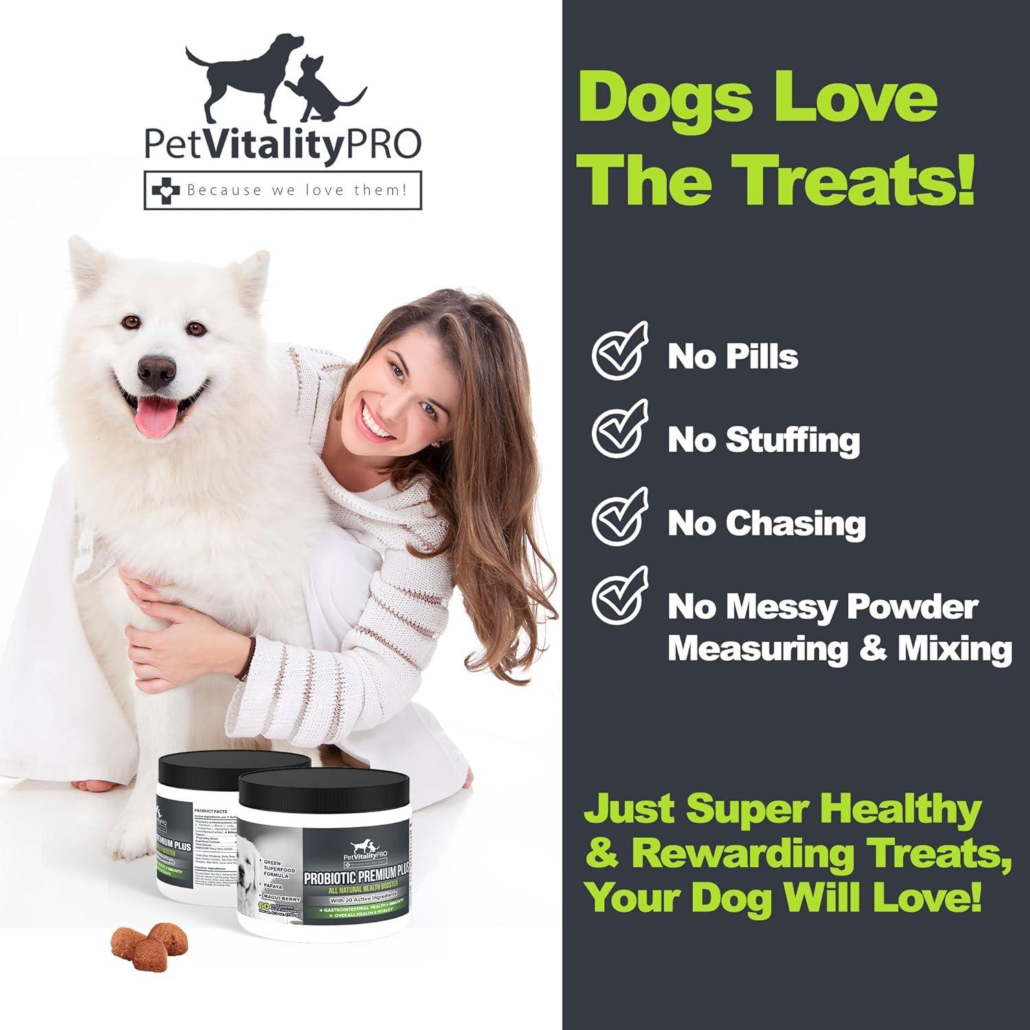 Probioticos para Perros PetVitalityPRO 60 Chews Digestivos
