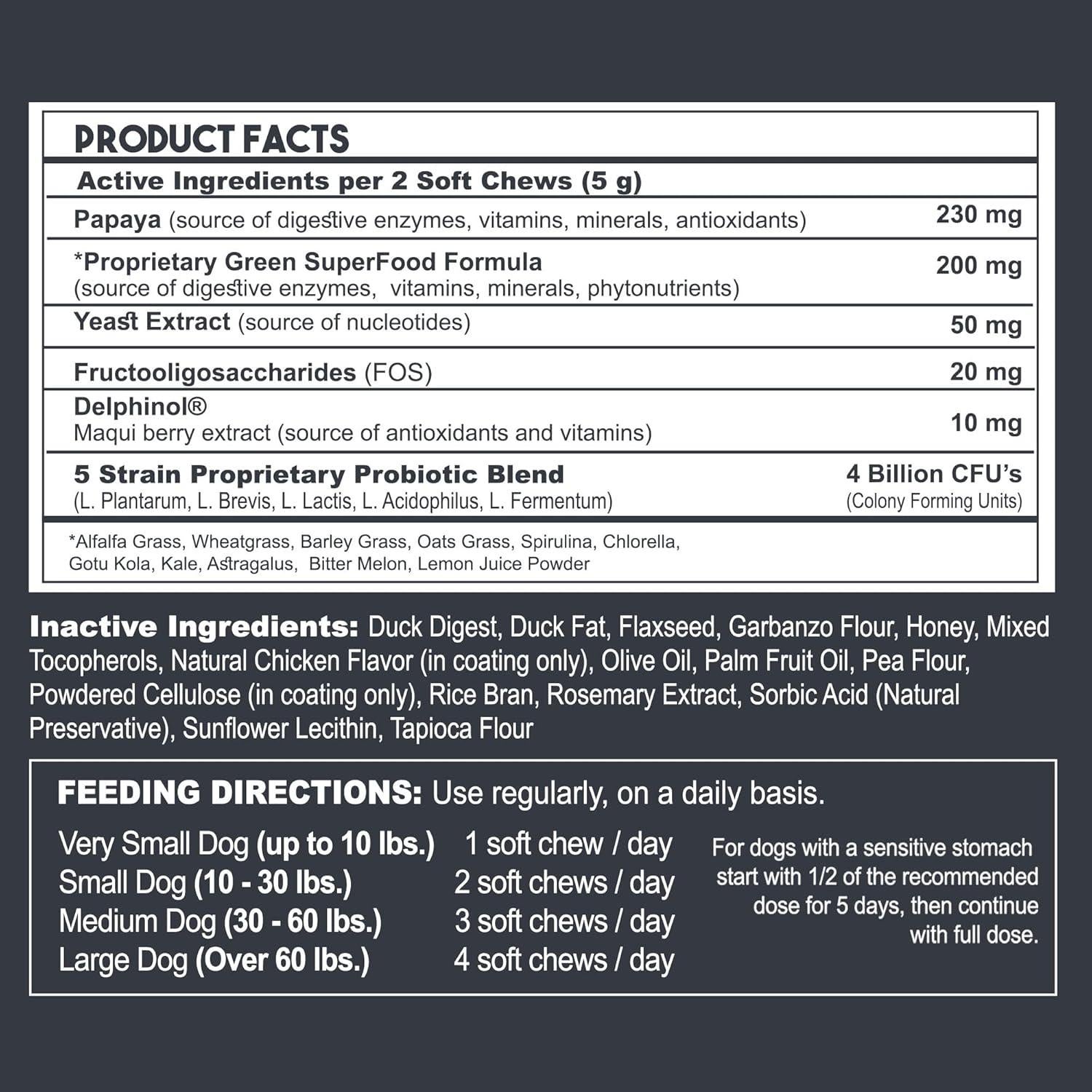 Probioticos para Perros PetVitalityPRO 60 Chews Digestivos