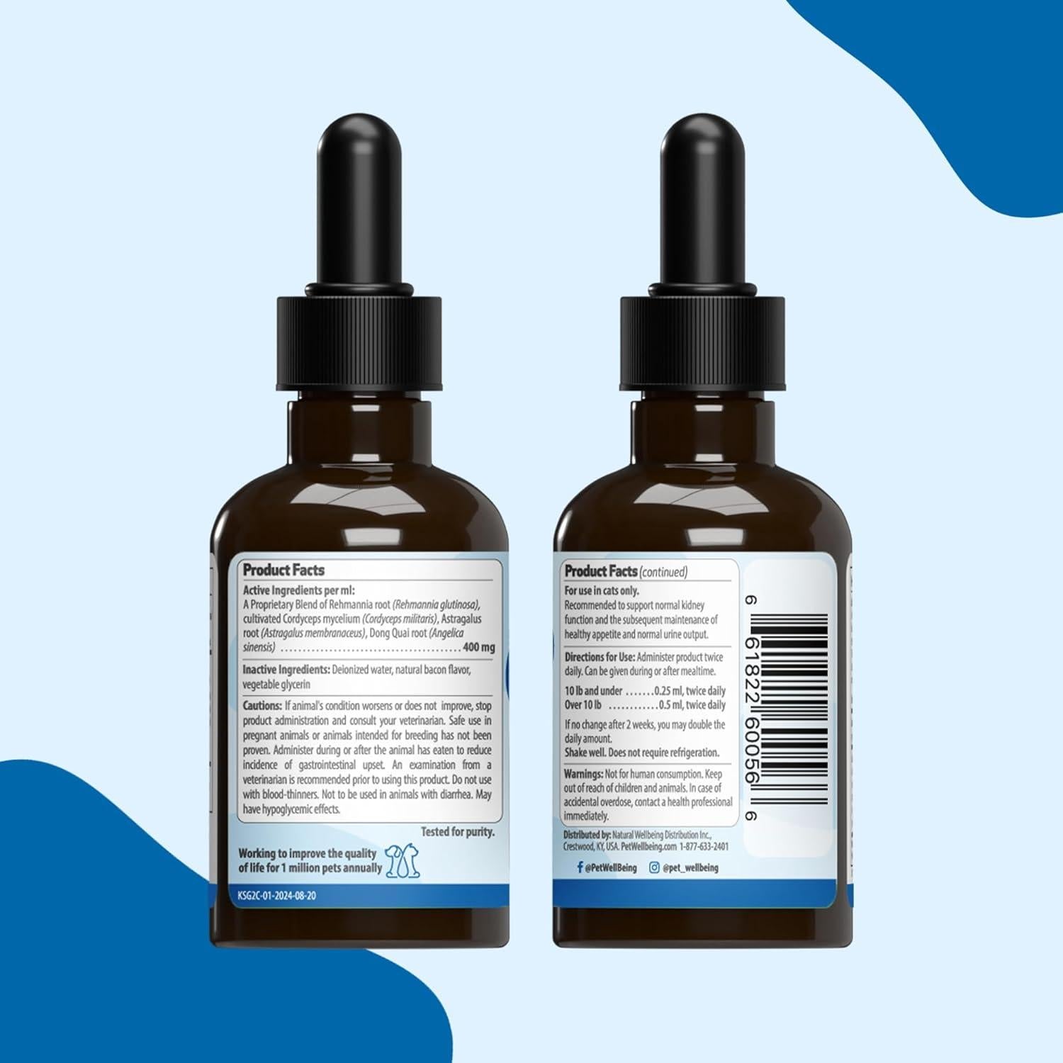 Suplemento Herbal Apoyo Renal Oro Pet Wellbeing 59 ml