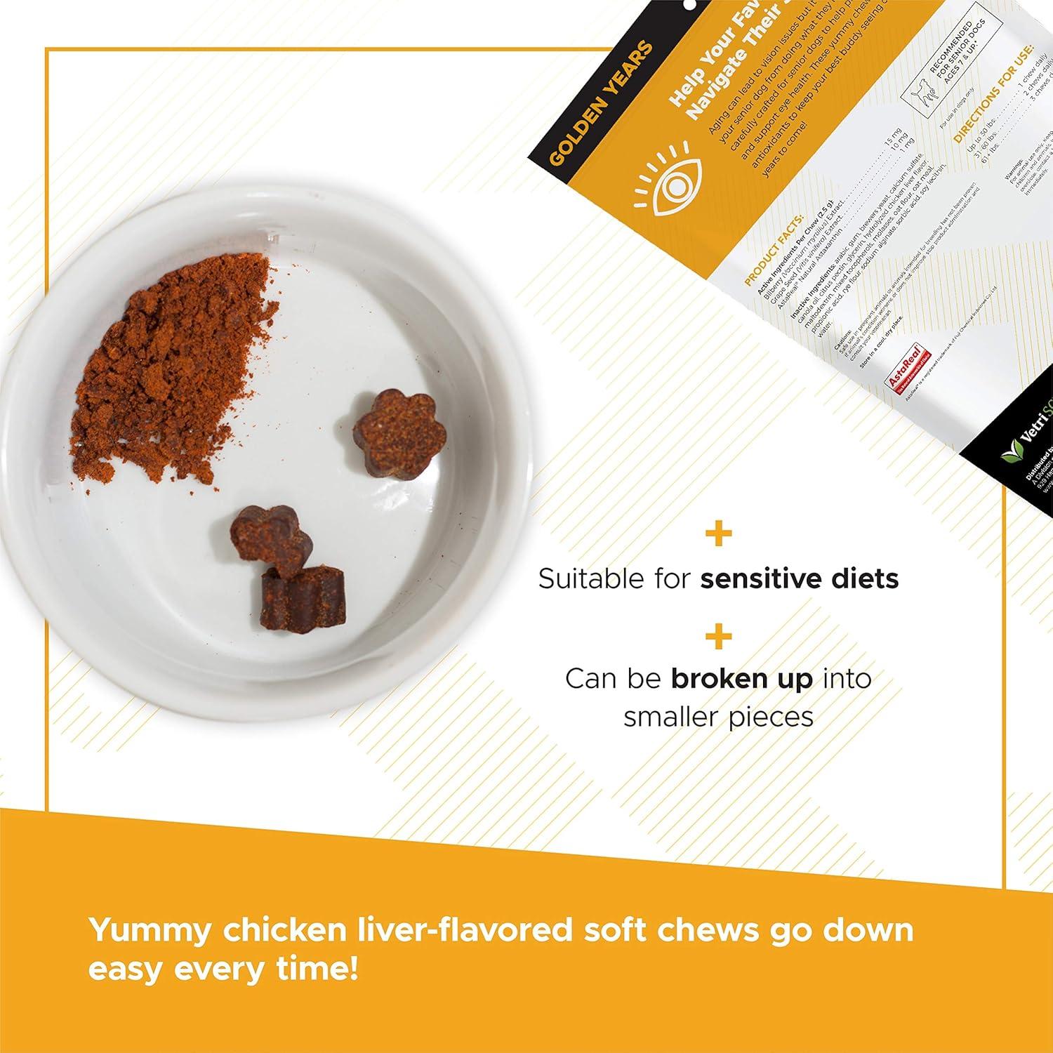 Suplemento ocular para perros VetriScience 60 masticables pollo