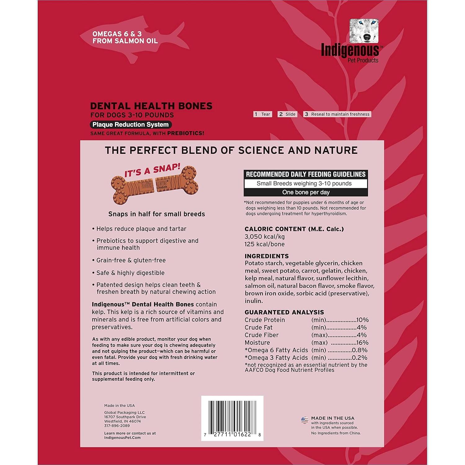 Huesos Dentales Indígenas para Perros - Sabor Bacon Ahumado 368g