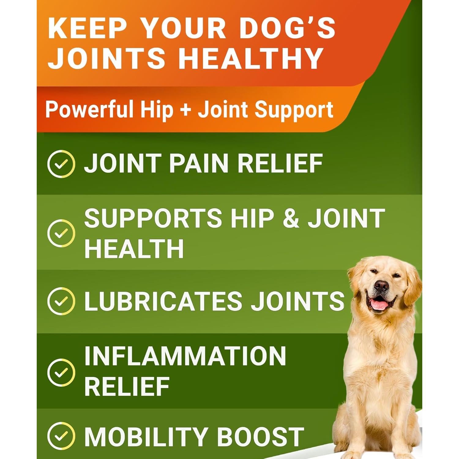 Suplemento Articular para Perros STRELLALAB - Glucosamina y Omega-3 - 120 Masticables Sabor Tocino