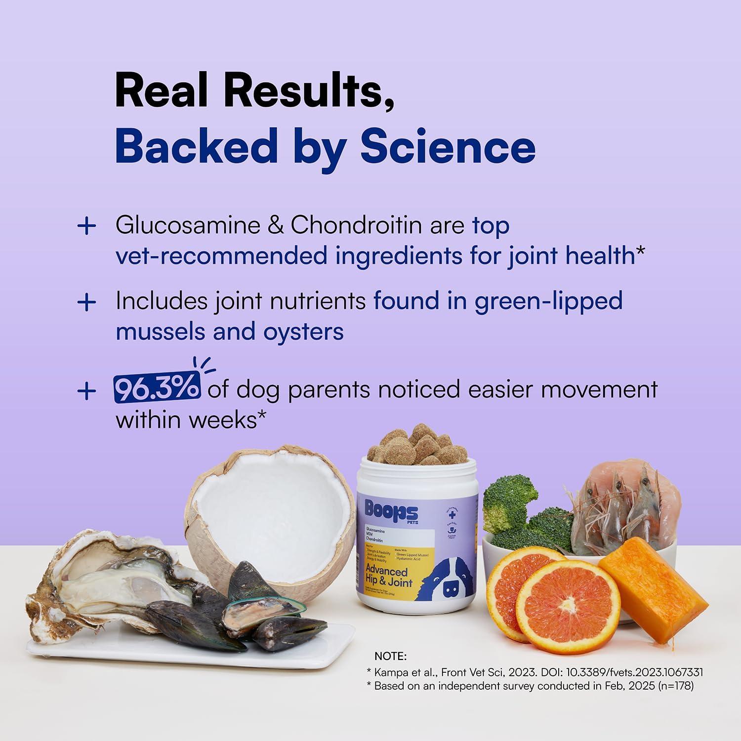 Suplemento Articular para Perros Boops - 90 Masticables con Glucosamina y MSM