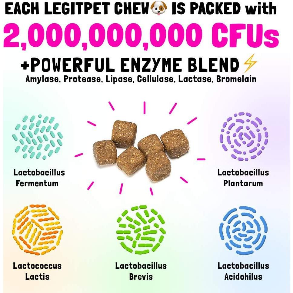 Masticables Probioticos para Perros LEGITPET 120 Unidades