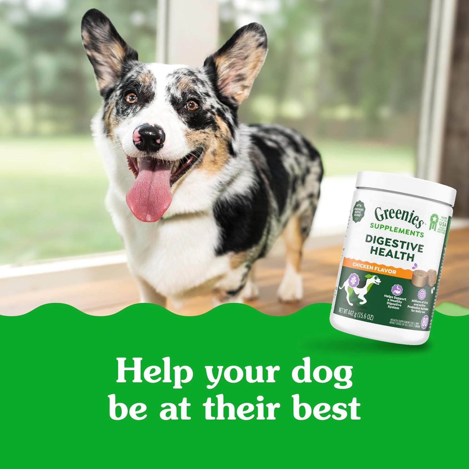 Suplementos Digestivos Greenies para Perros Sabor Pollo 80 ct