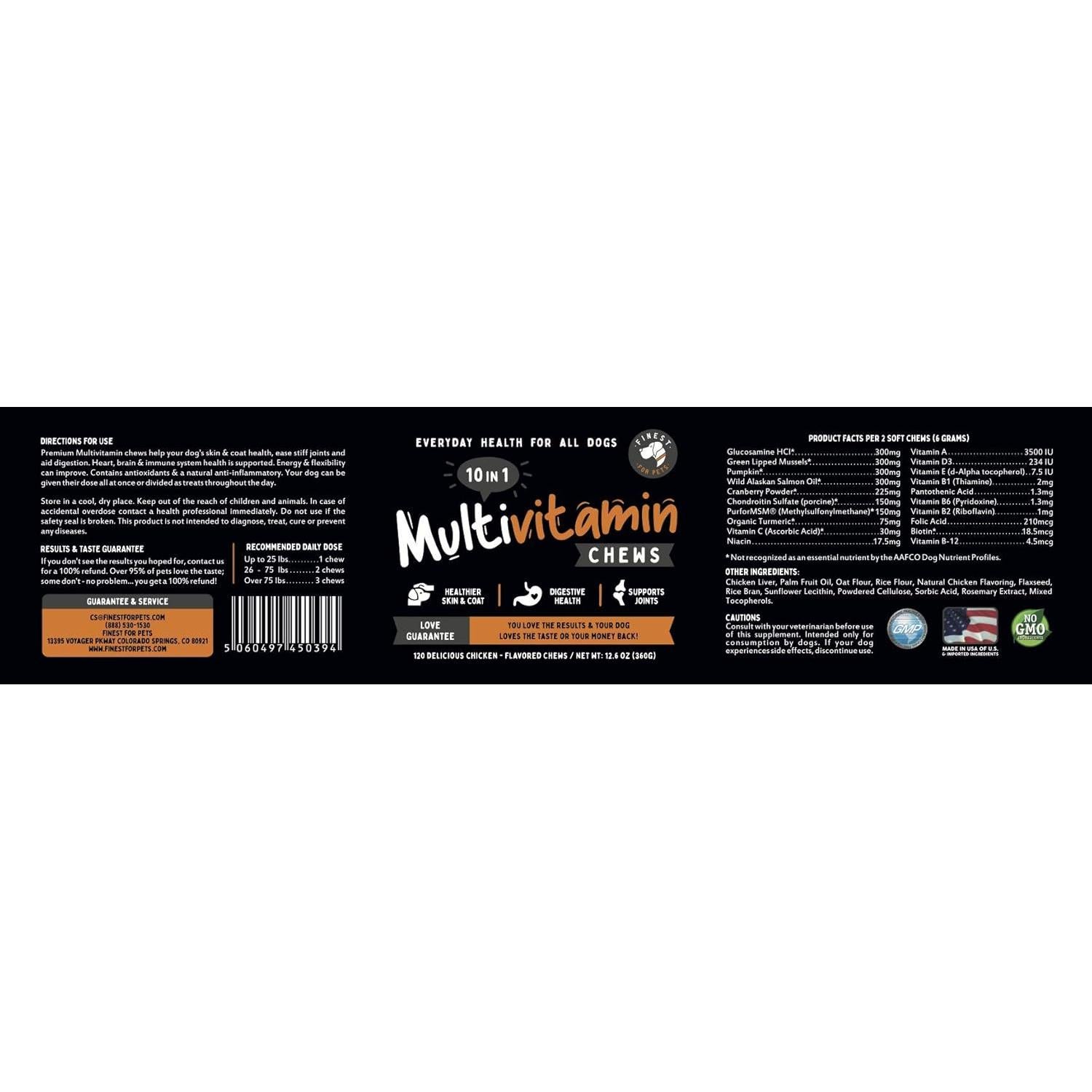 Suplemento Multivitamínico para Perros Finest For Pets 10 en 1