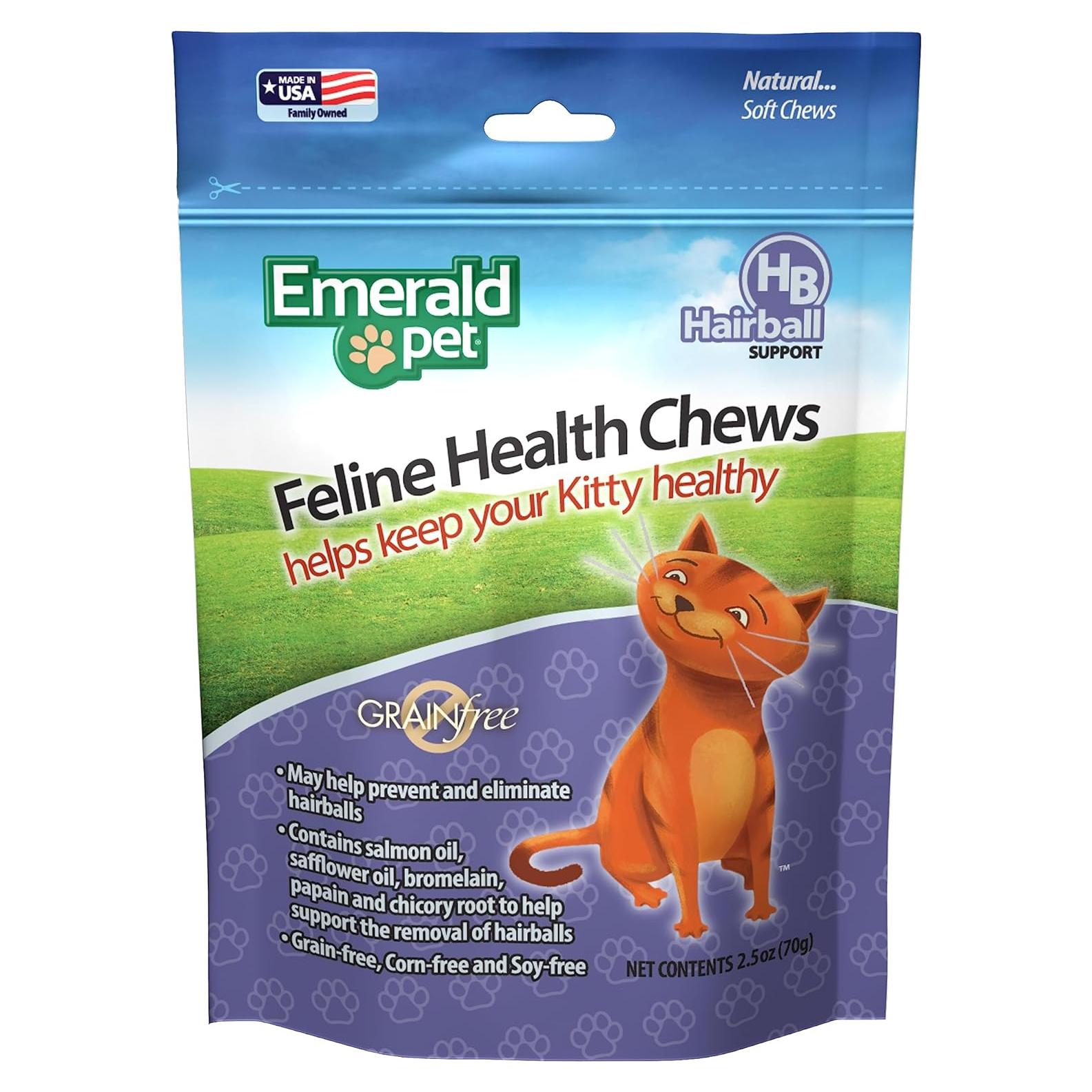 Emerald Pet Chews para Gatos - Control de Bolas de Pelo 70.87 g