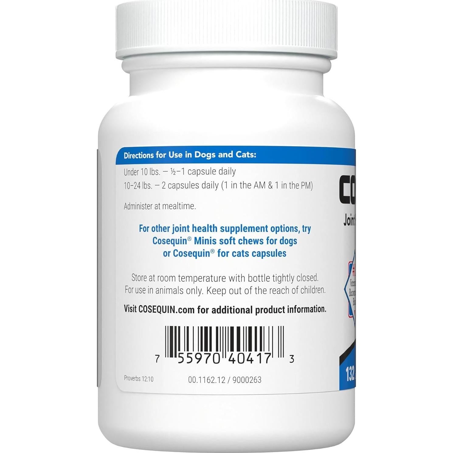 Suplemento Articular Cosequin Nutramax 132 Cápsulas para Perros