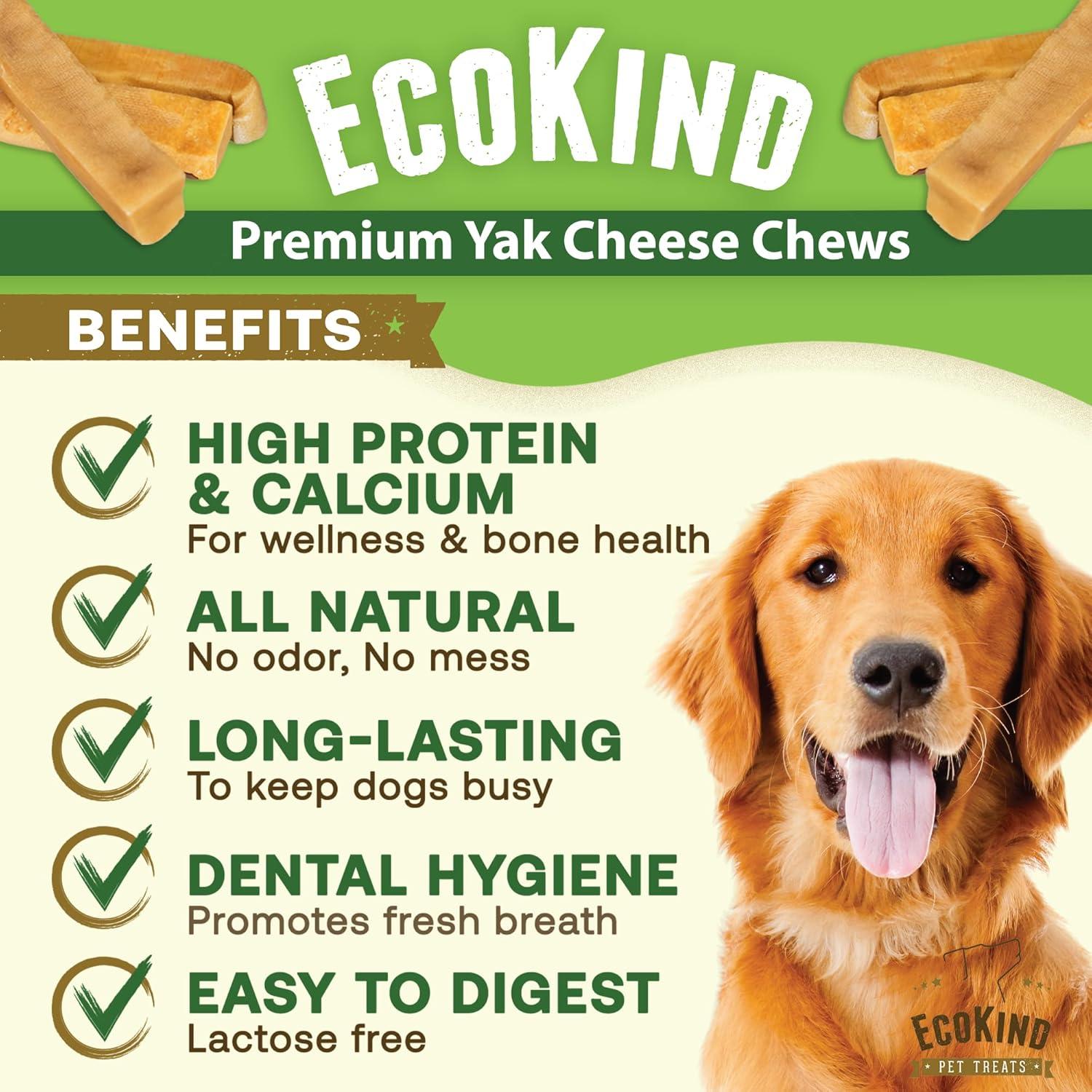 Golosinas para Perros EcoKind de Queso de Yak - 4 Unidades (0.45 kg)