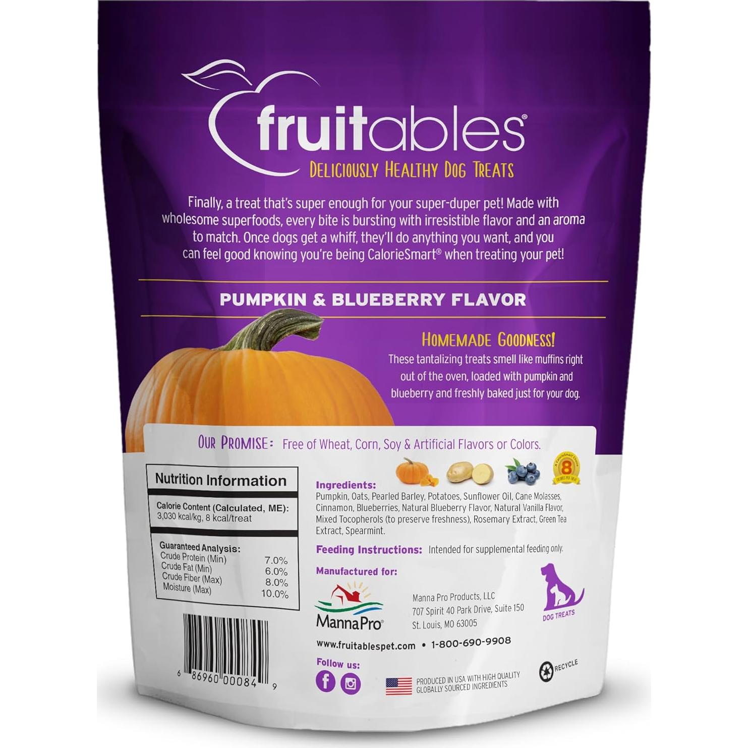 Galletas para Perros Fruitables Calabaza y Arándano 340g