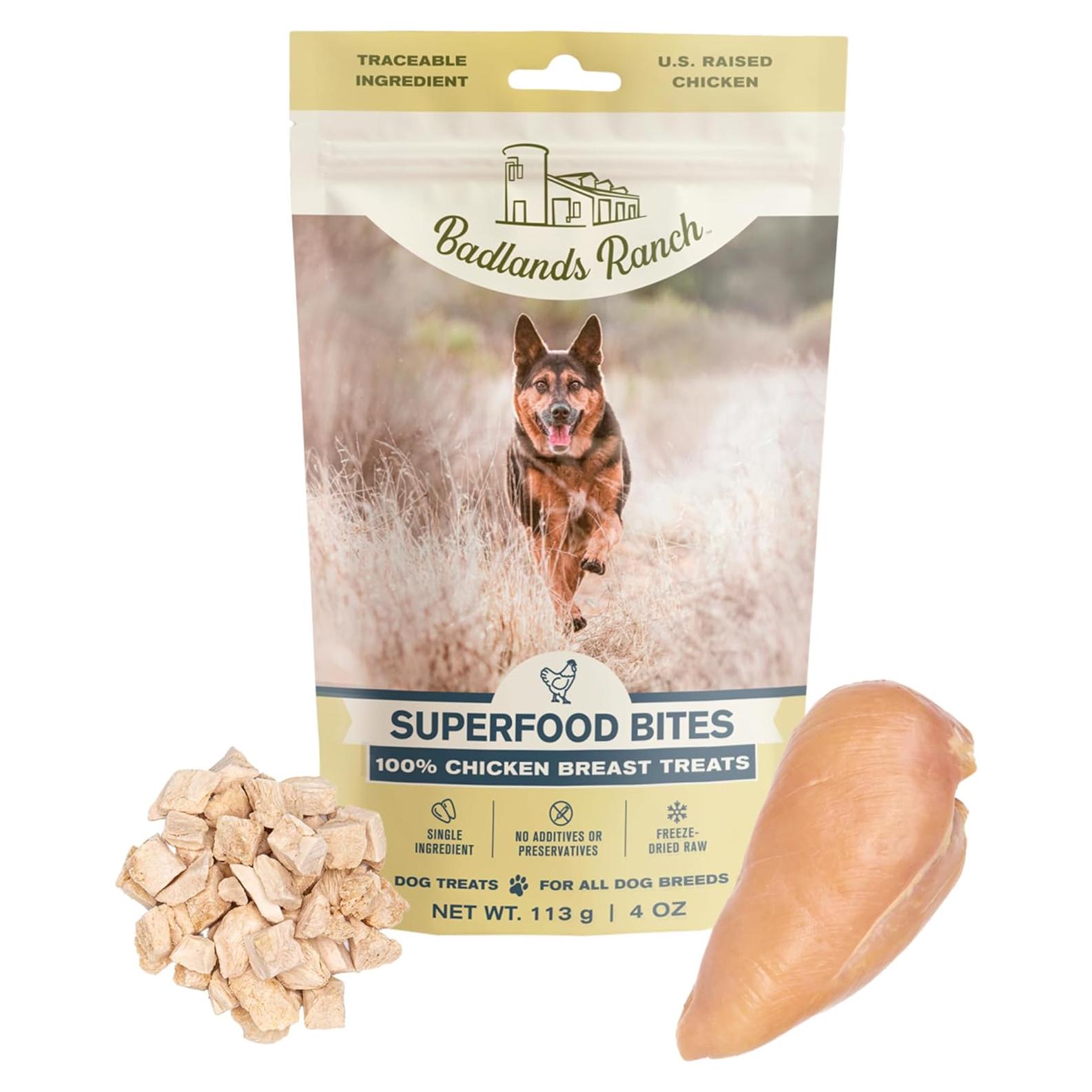 Bocados Superfood para Perros Badlands Ranch - Pollo 113g