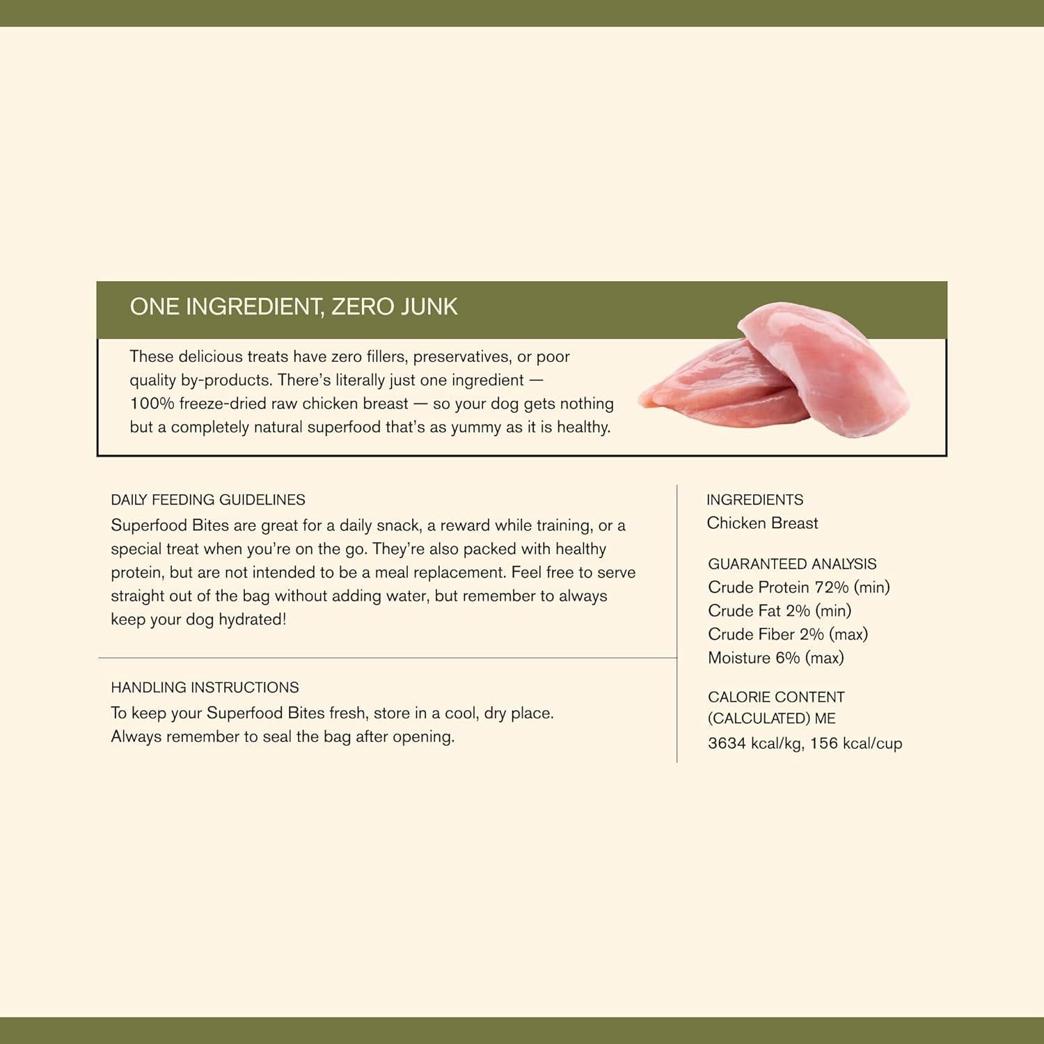 Bocados Superfood para Perros Badlands Ranch - Pollo 113g