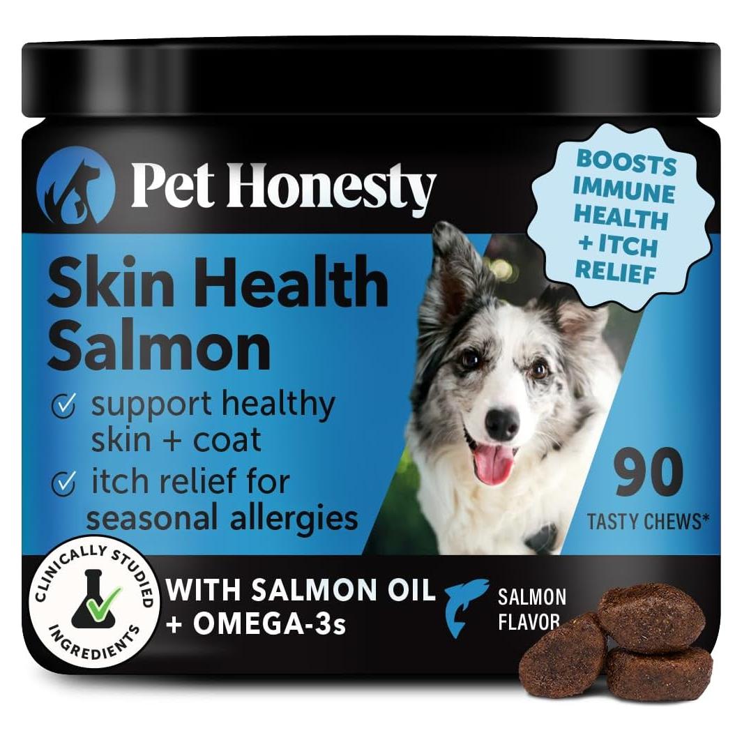 Masticables de Salmón PetHonesty 90 Ct - Suplemento Omega 3 para Perros