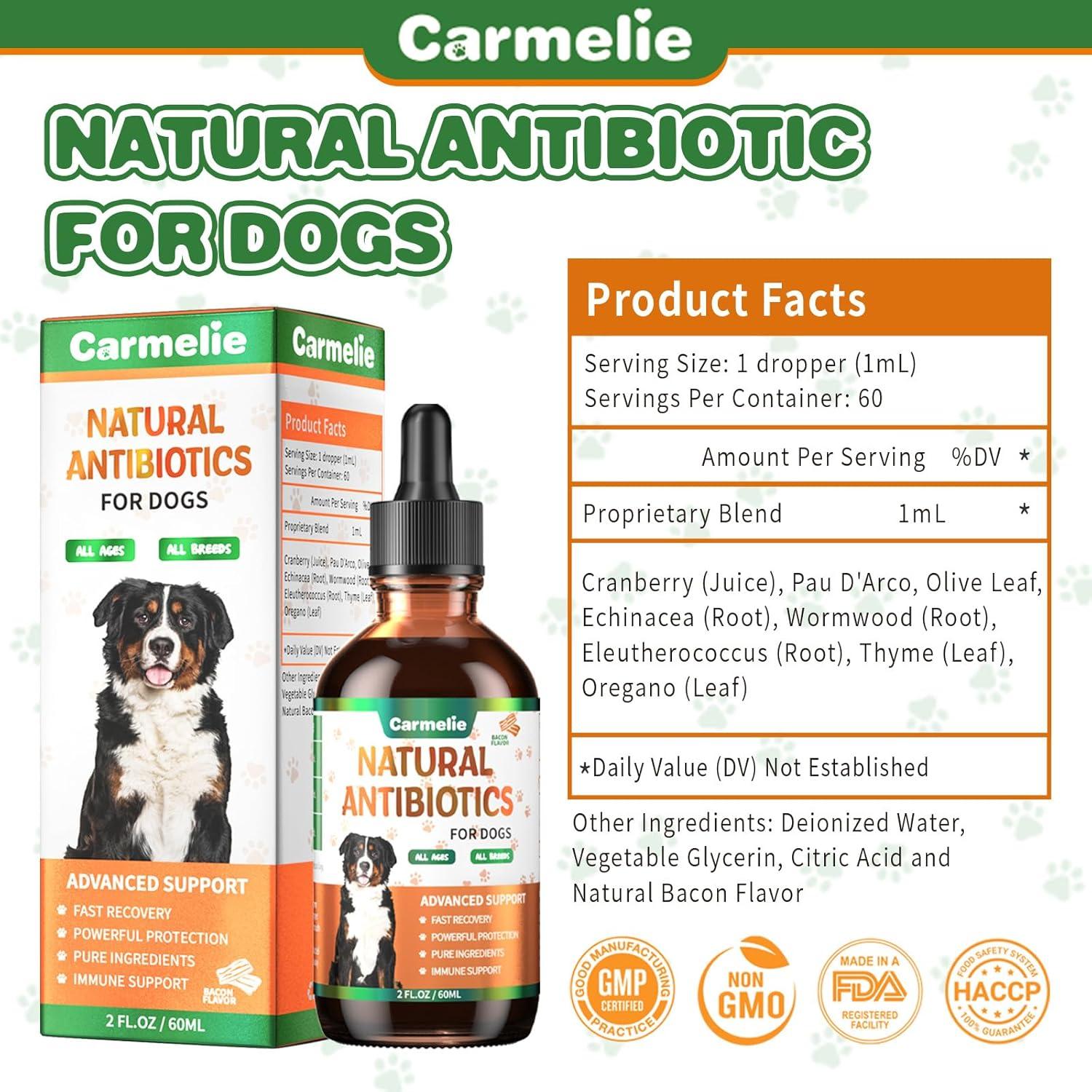 Antibióticos Naturales para Perros Carmelie 60 ml - Salud Piel