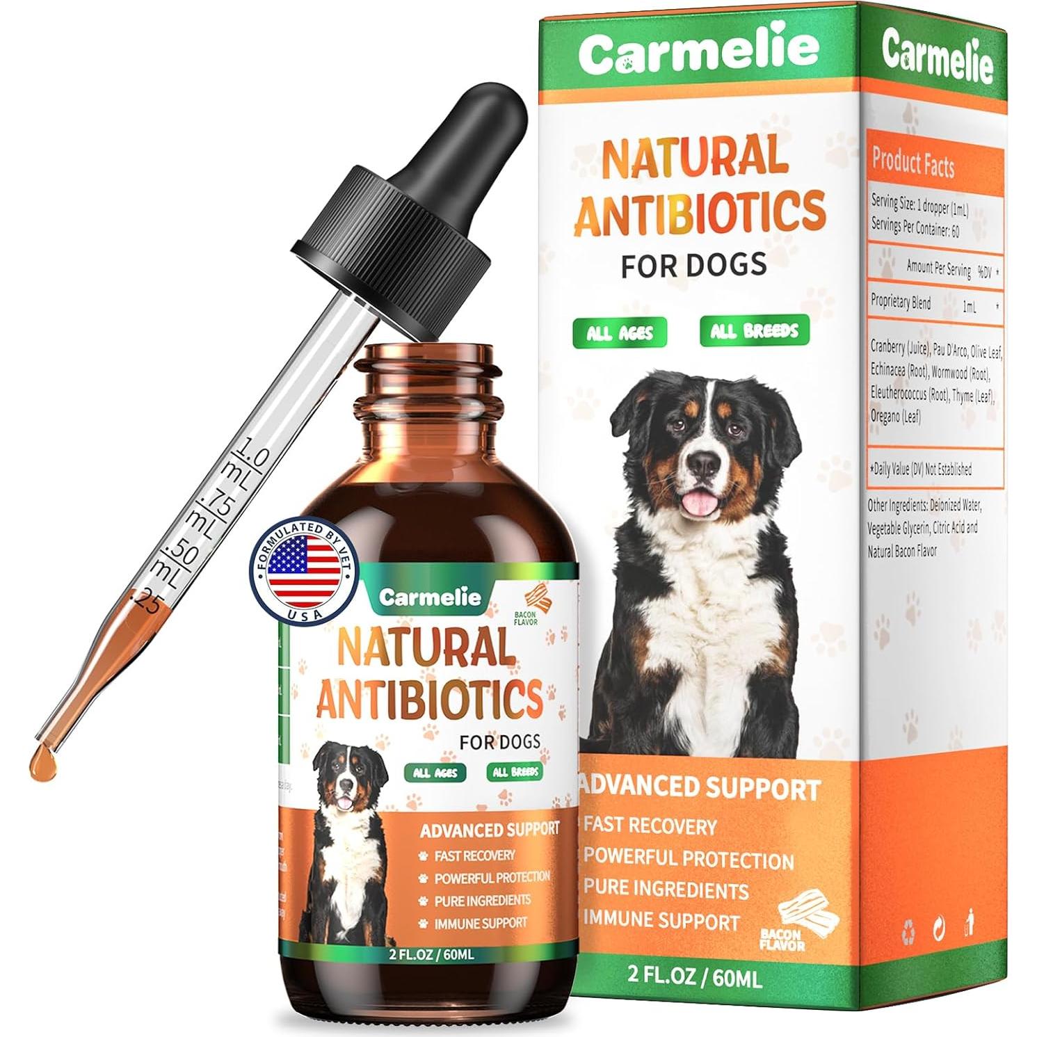 Antibióticos Naturales para Perros Carmelie 60 ml - Salud Piel