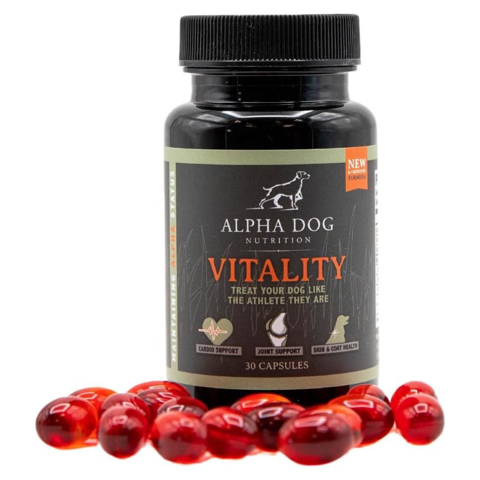 Aceite de Krill para Perros Alpha Dog Nutrition 2000mg 30 Cápsulas