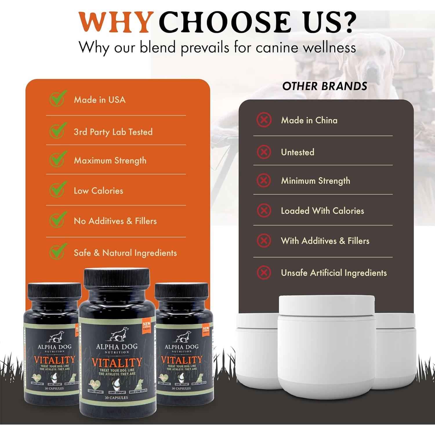 Aceite de Krill para Perros Alpha Dog Nutrition 2000mg 30 Cápsulas