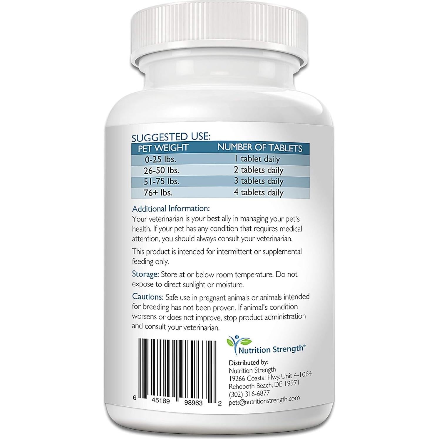 Suplemento Adrenal para Perros Nutrition Strength 120 Tabletas