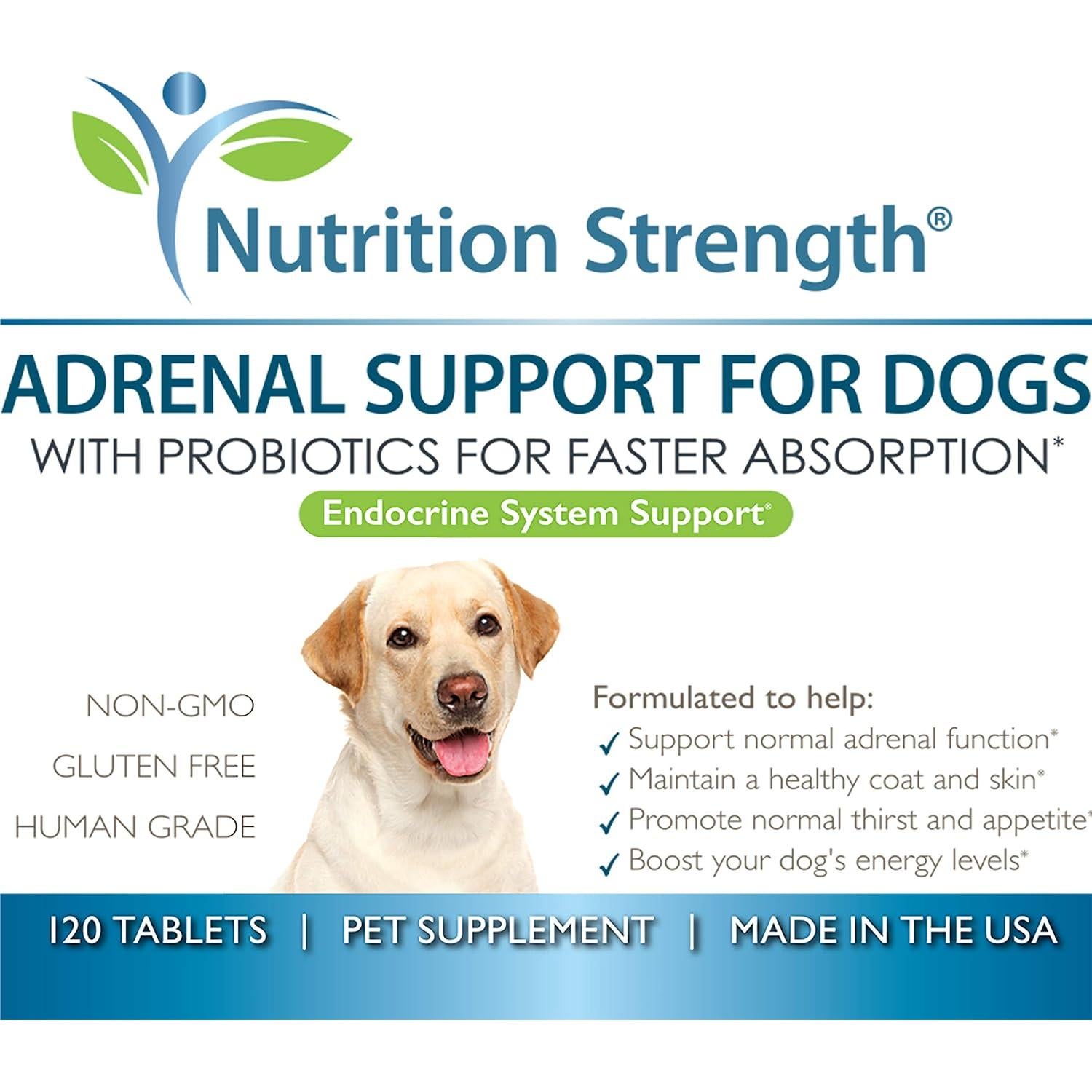 Suplemento Adrenal para Perros Nutrition Strength 120 Tabletas