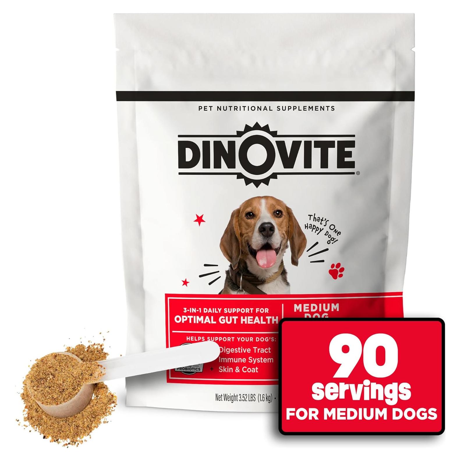 Dinovite 3 en 1 Probiotico para Perros Medianos 90 Porciones