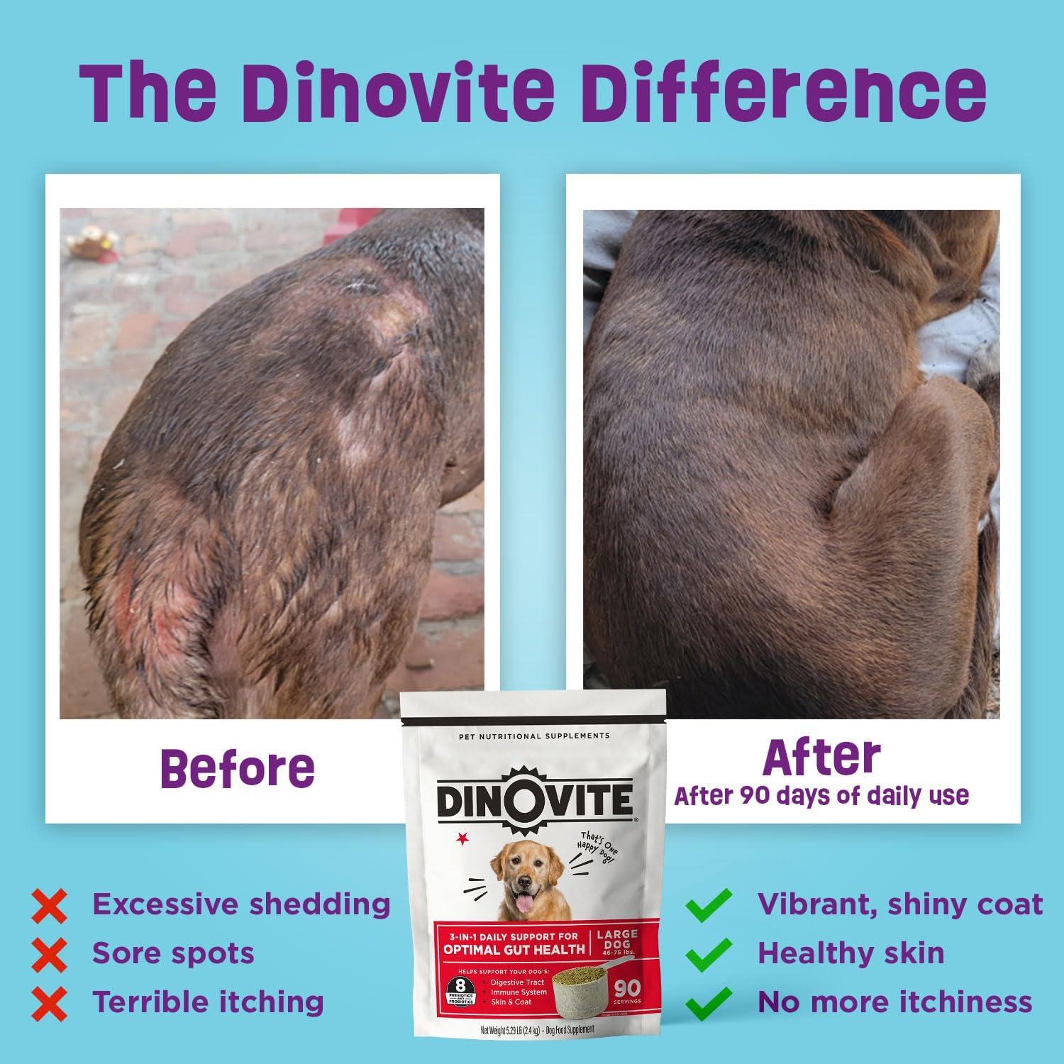 Dinovite 3 en 1 Probiotico para Perros Medianos 90 Porciones