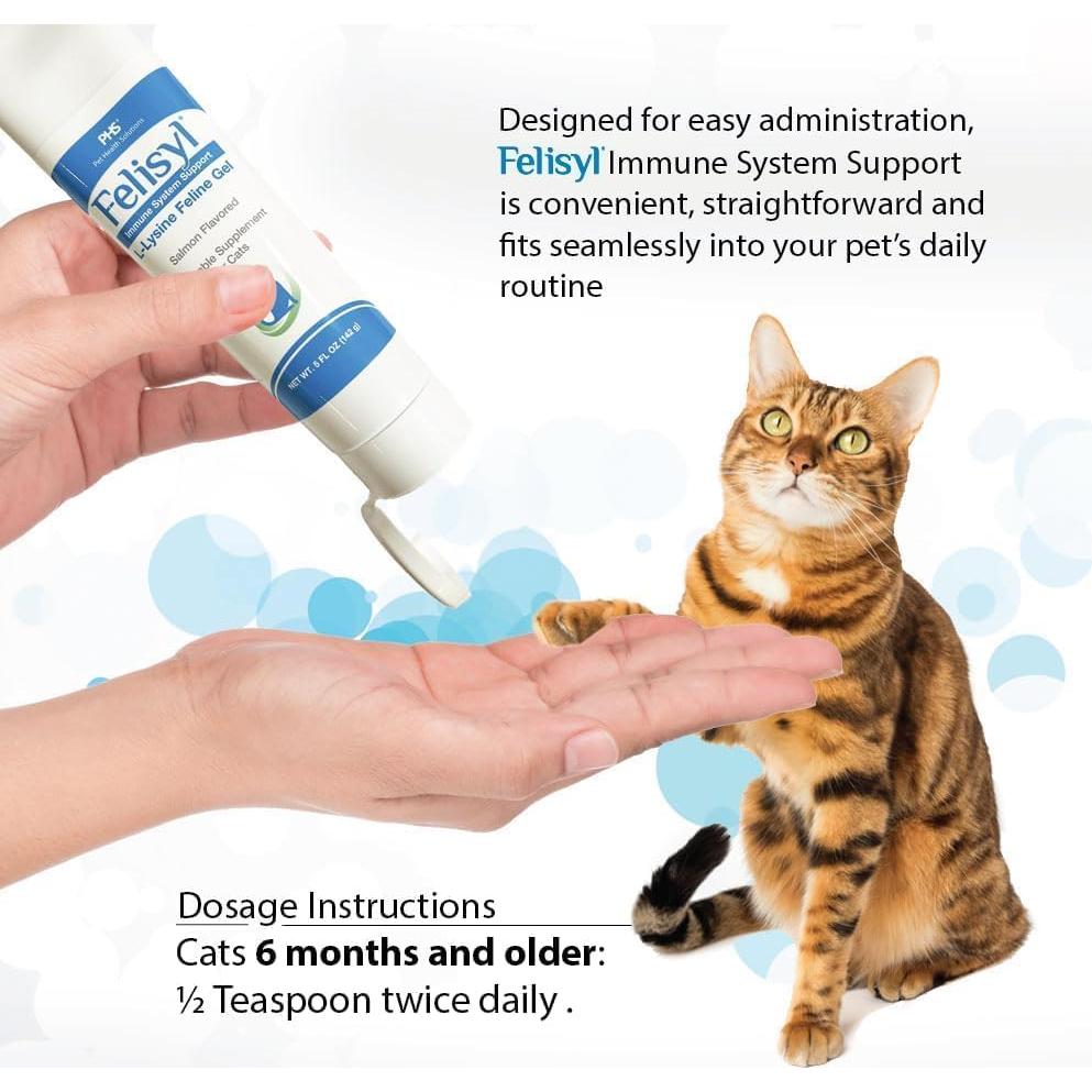 Gel de L-Lisina para Gatos Felisyl 142 g - Apoyo Inmunológico y Respiratorio