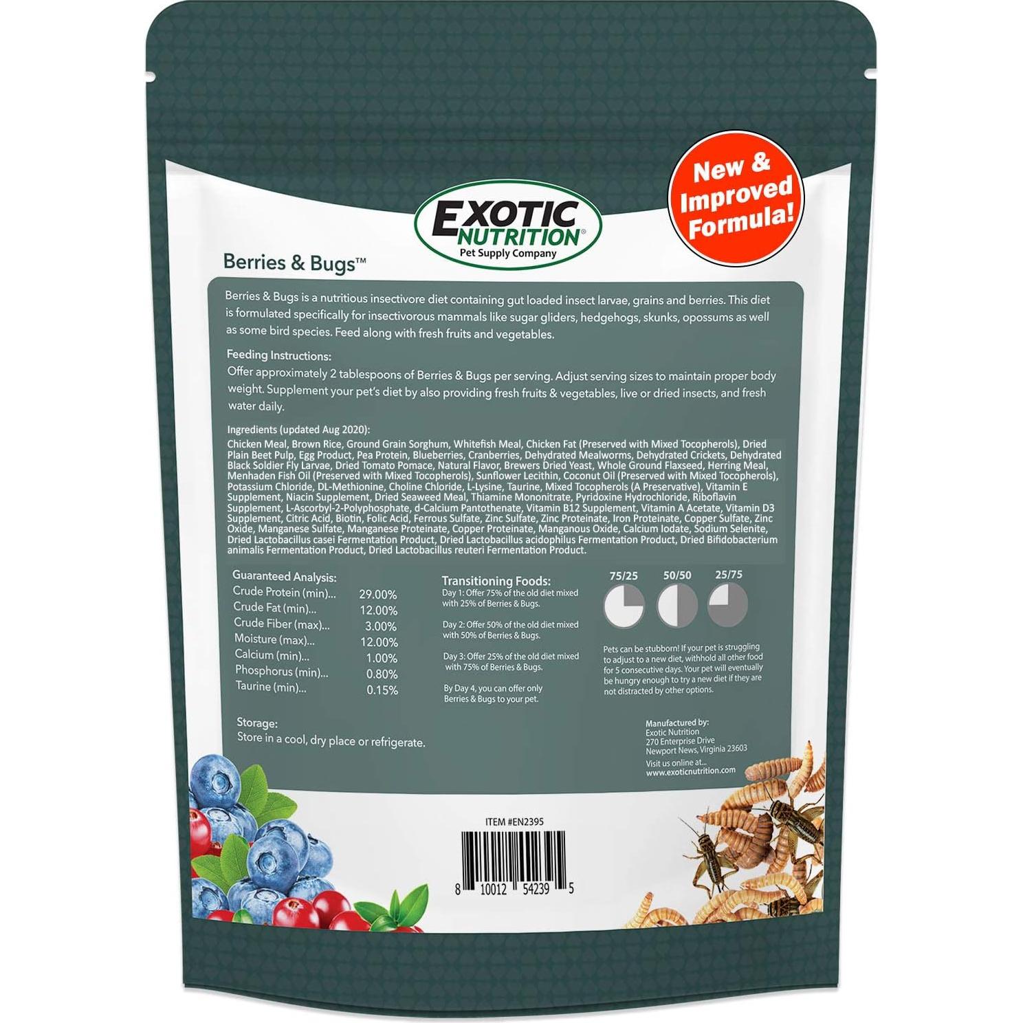Dieta Natural para Insectívoros Exotic Nutrition 1.36 kg