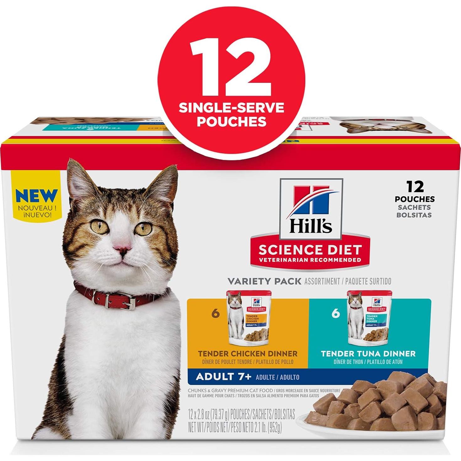 Comida Húmeda para Gatos Hill's Science Diet 7+ Variado 24x79.4g