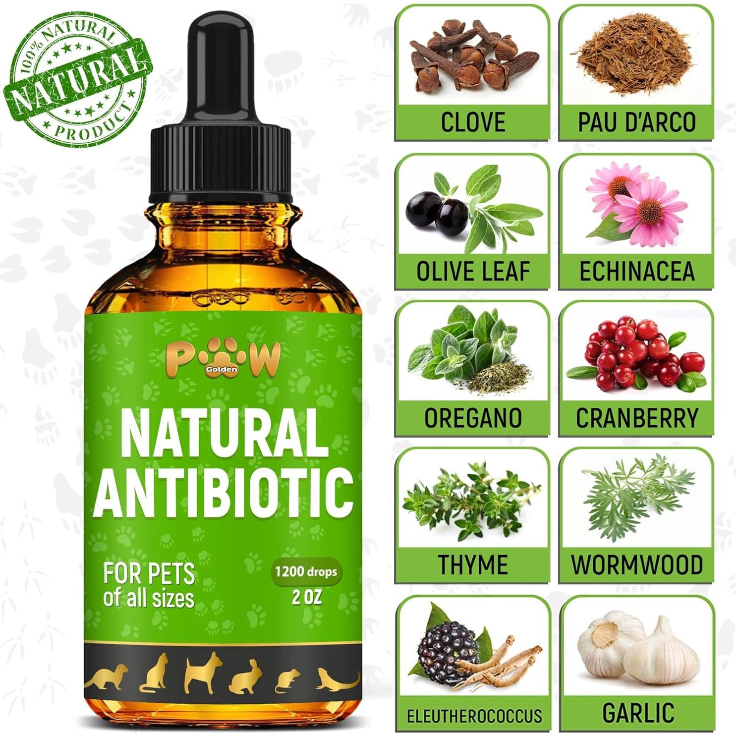 Antibiótico Natural para Perros y Gatos Golden Paw 60 ml