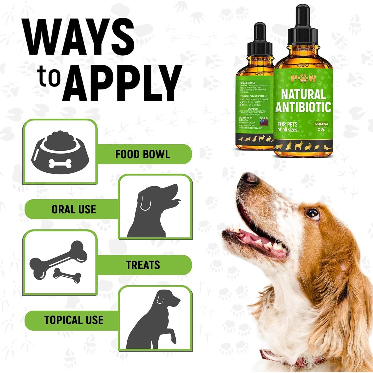 Antibiótico Natural para Perros y Gatos Golden Paw 60 ml