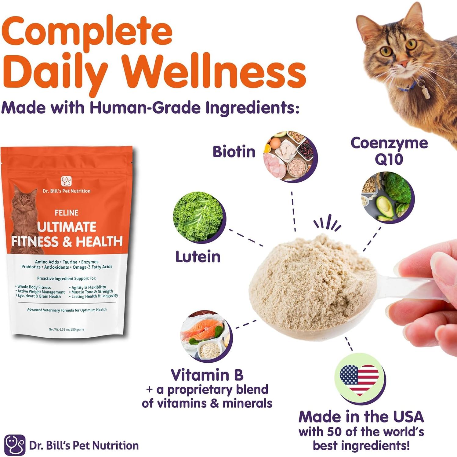 Suplemento Multivitamínico para Gatos Dr. Bill's 180g