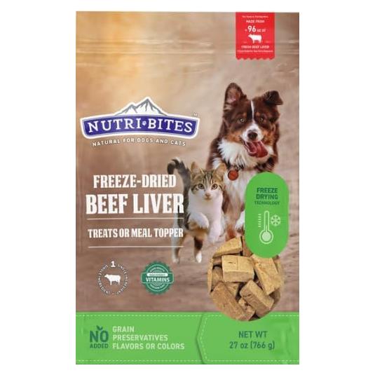 Golosinas Liofilizadas Nutri Bites Hígado de Res 765 g