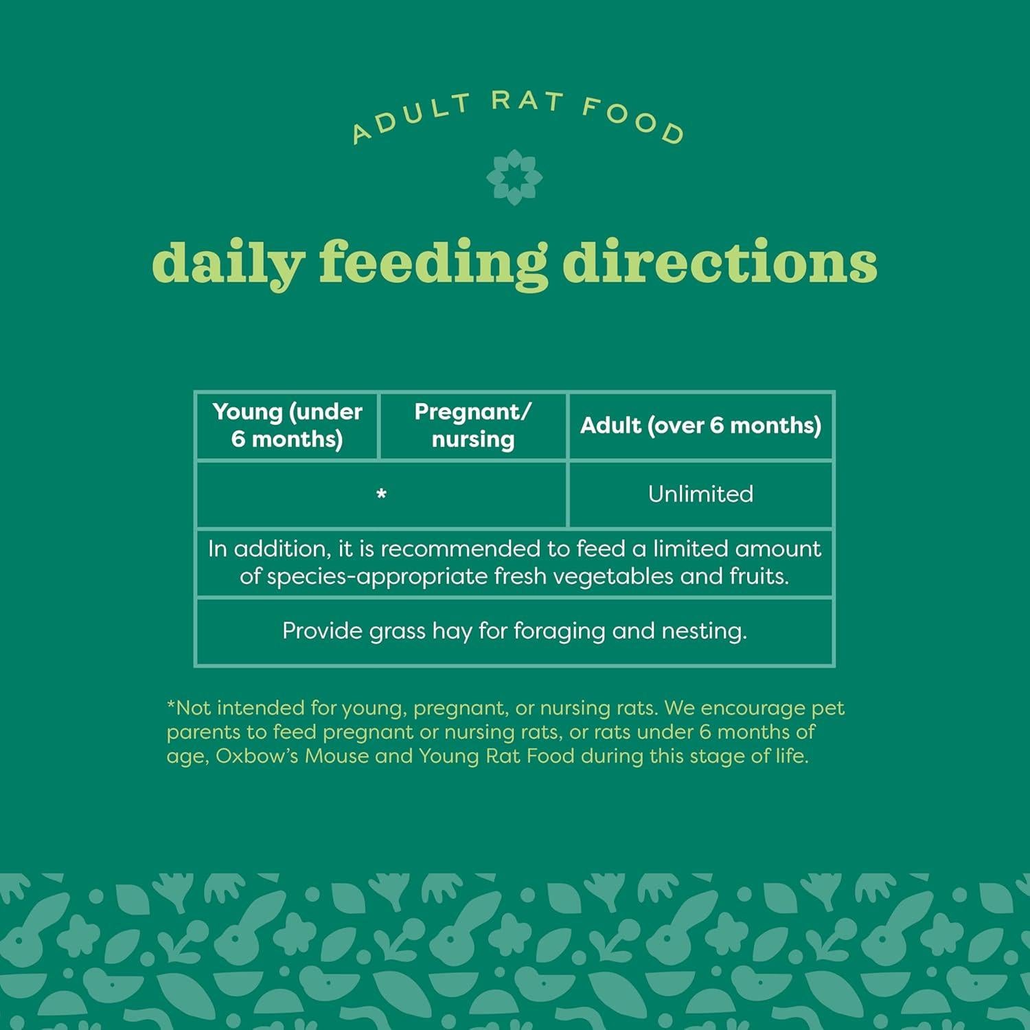 Comida para Ratas Adultas Oxbow Garden Select 1.13 kg Sin OGM