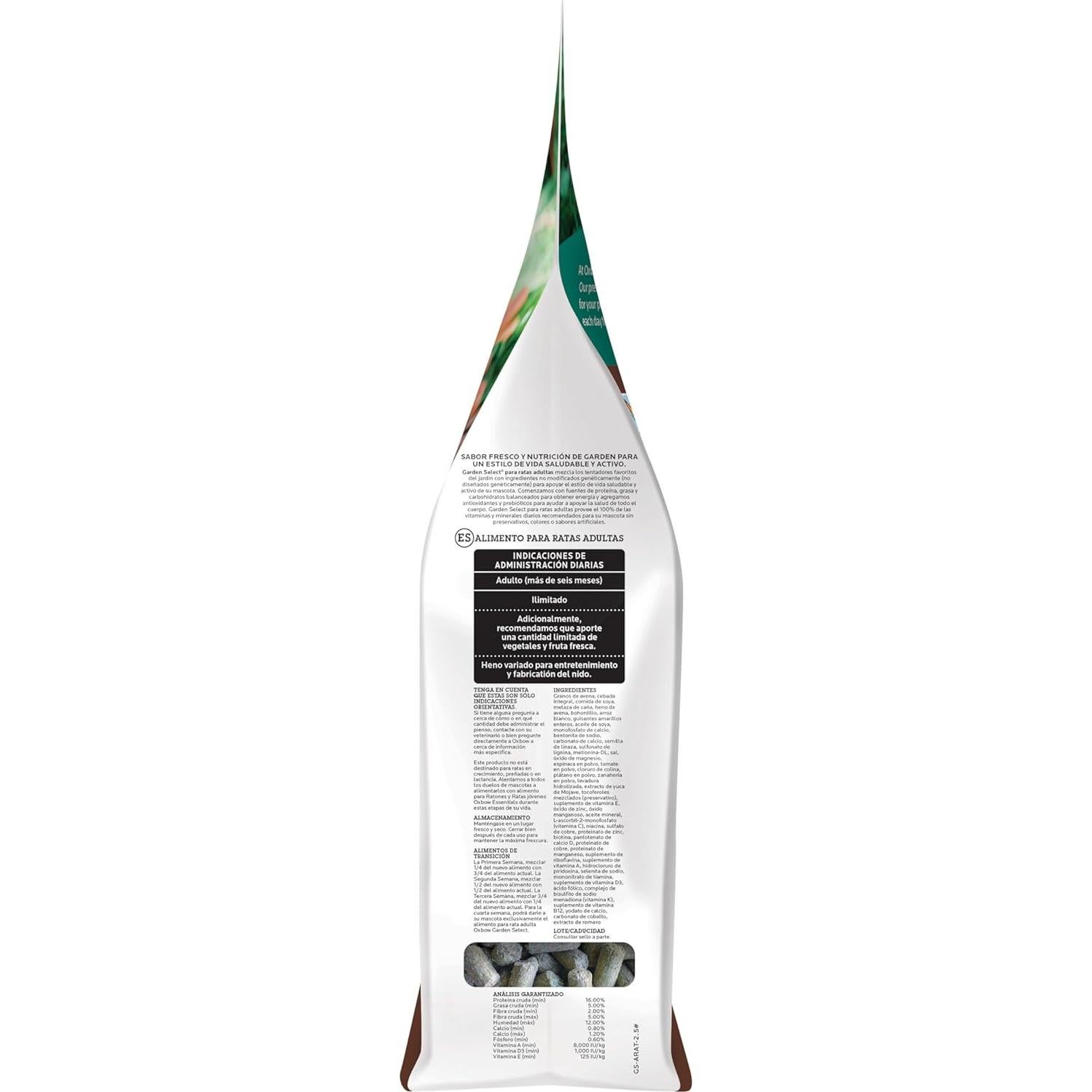 Comida para Ratas Adultas Oxbow Garden Select 1.13 kg Sin OGM