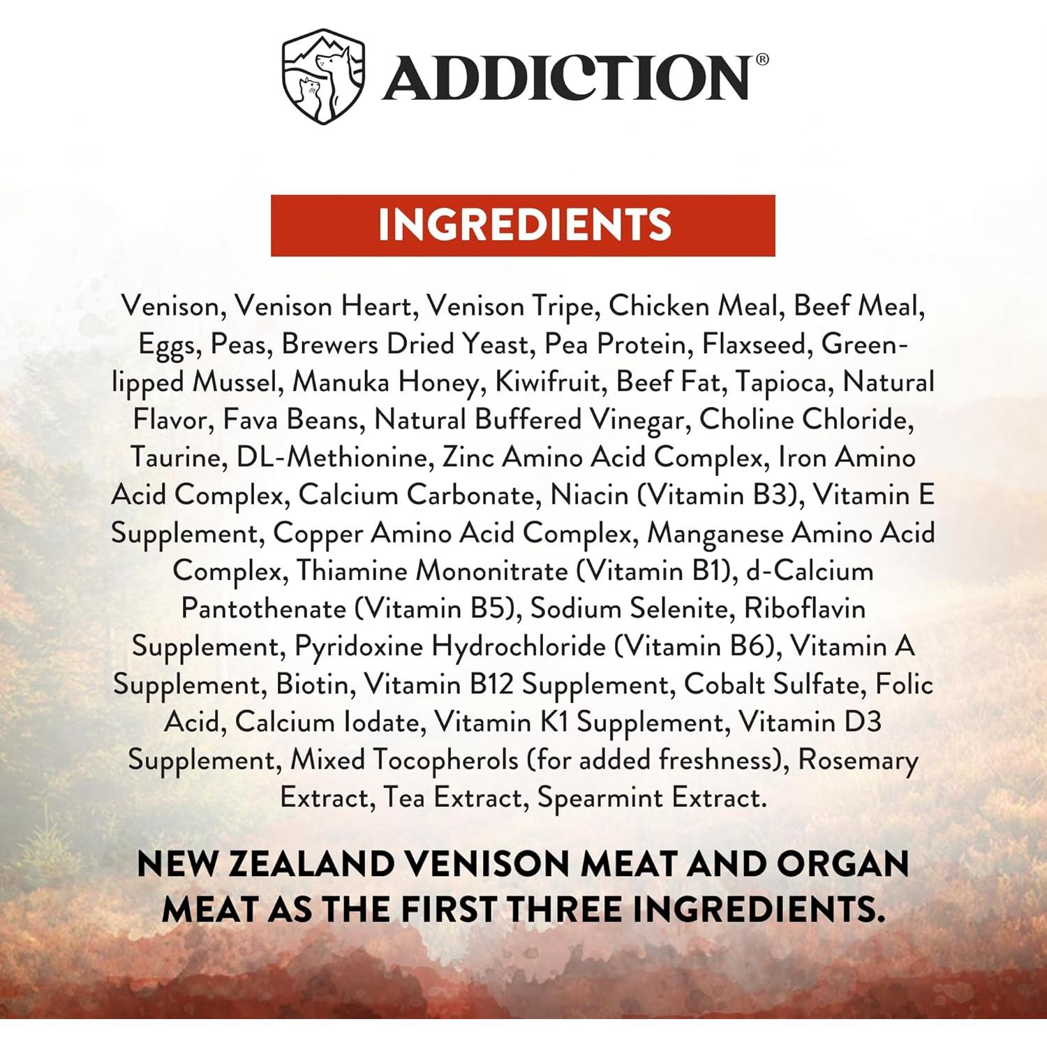 Comida Seca para Gatos Addiction Wild Islands Venado 1.81kg