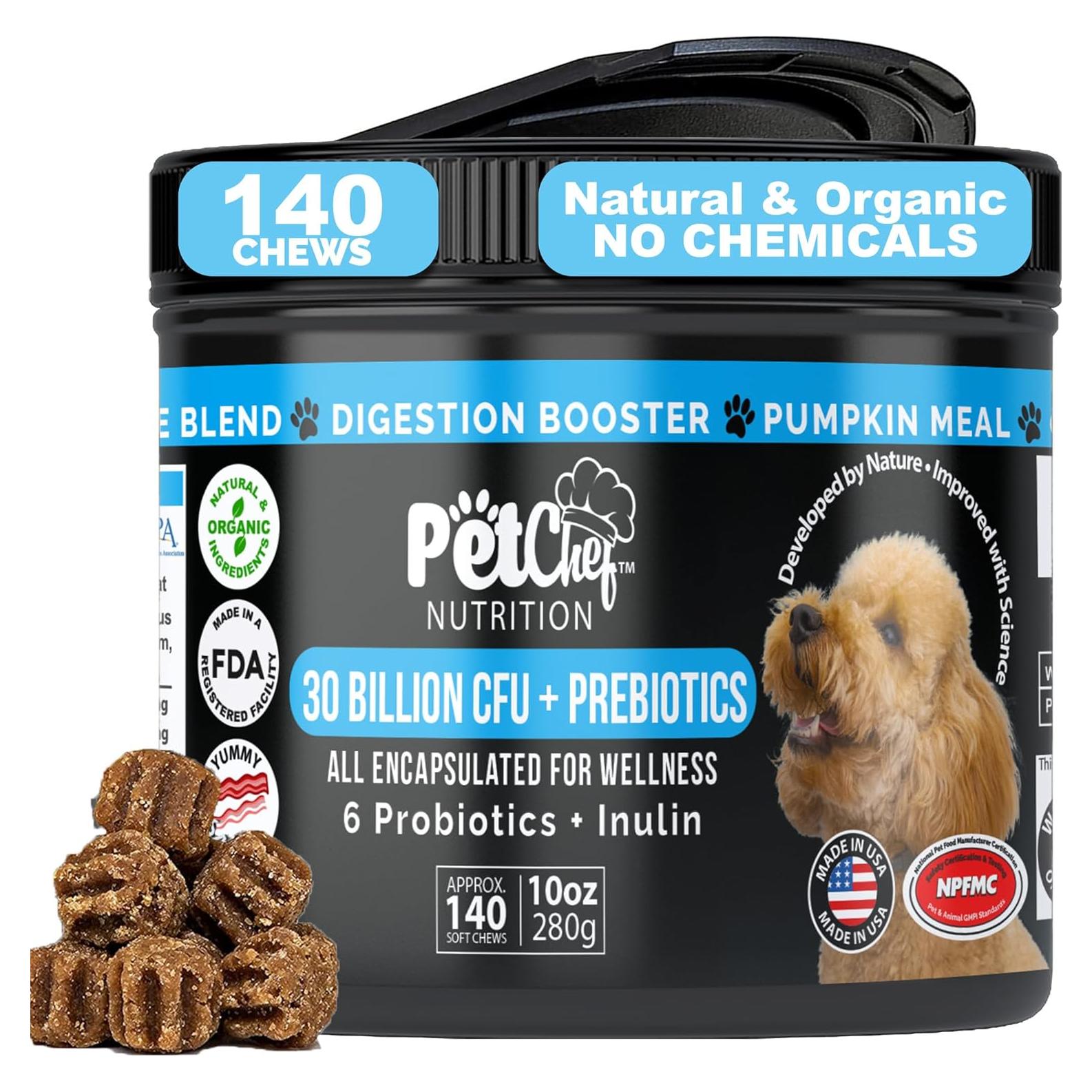 Probioticos para Perros Pet Chef Bacon 140ct - Salud Digestiva