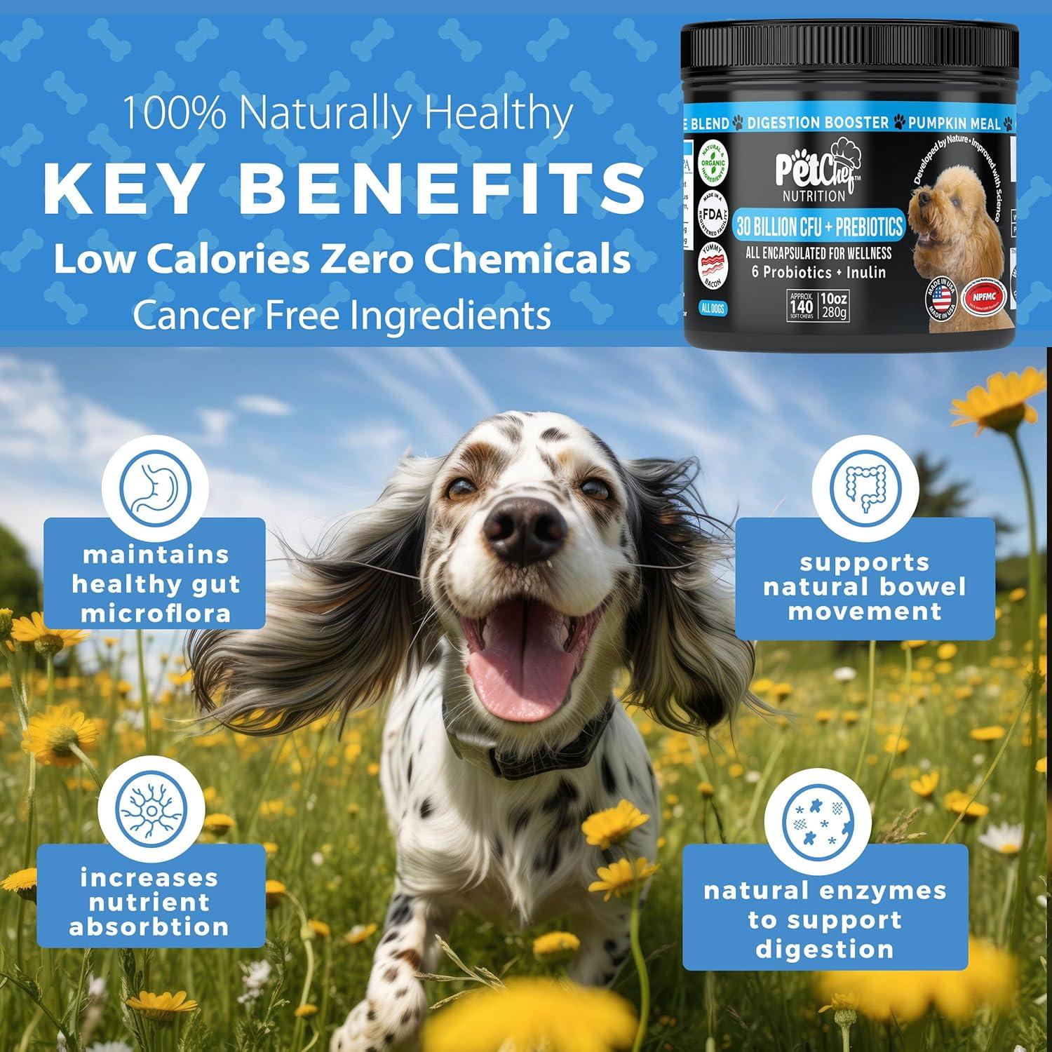 Probioticos para Perros Pet Chef Bacon 140ct - Salud Digestiva